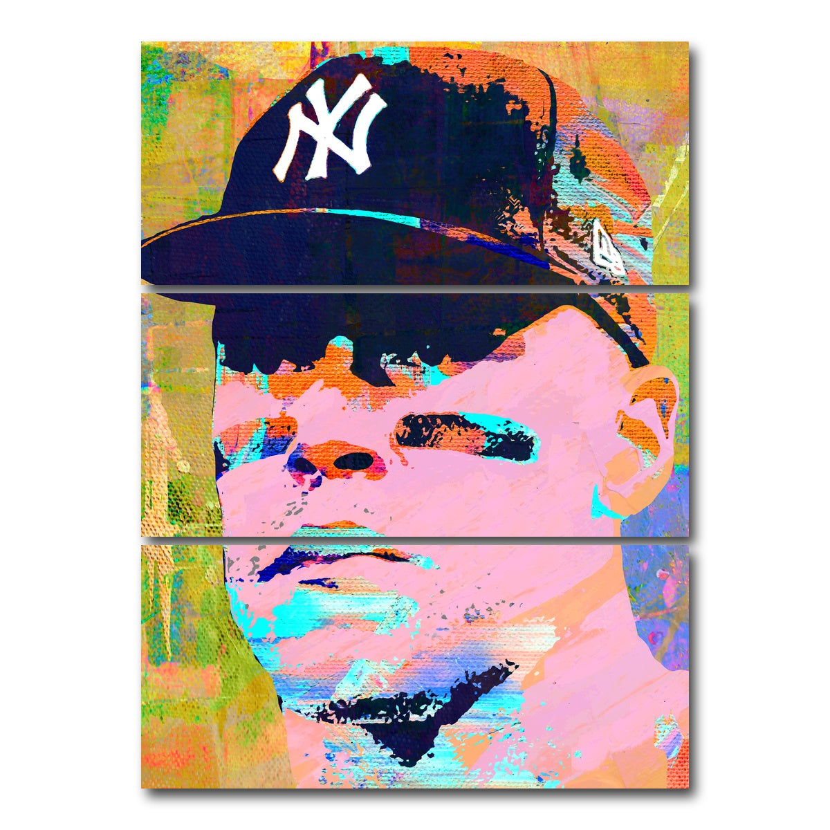 AUTO-MOCKUP WHITE | Aaron Judge | 3 Piece | Gallery Wrap Canvas | group=8x18_stacked