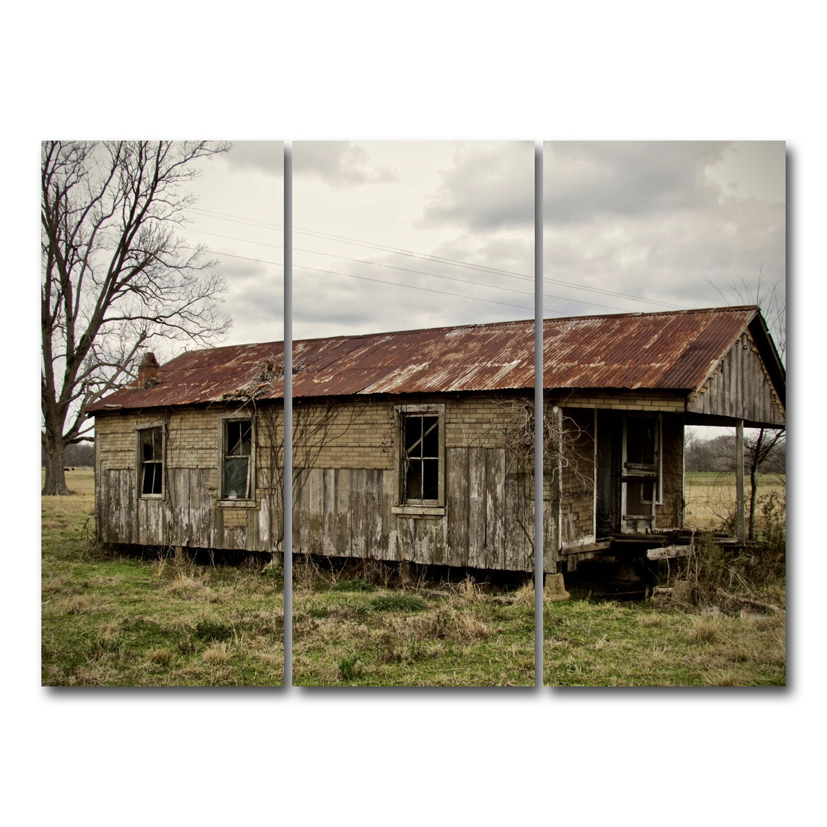 AUTO-MOCKUP WHITE | Abandoned Cabin Louisiana | 3 Piece | Gallery Wrap Canvas | group=8x18