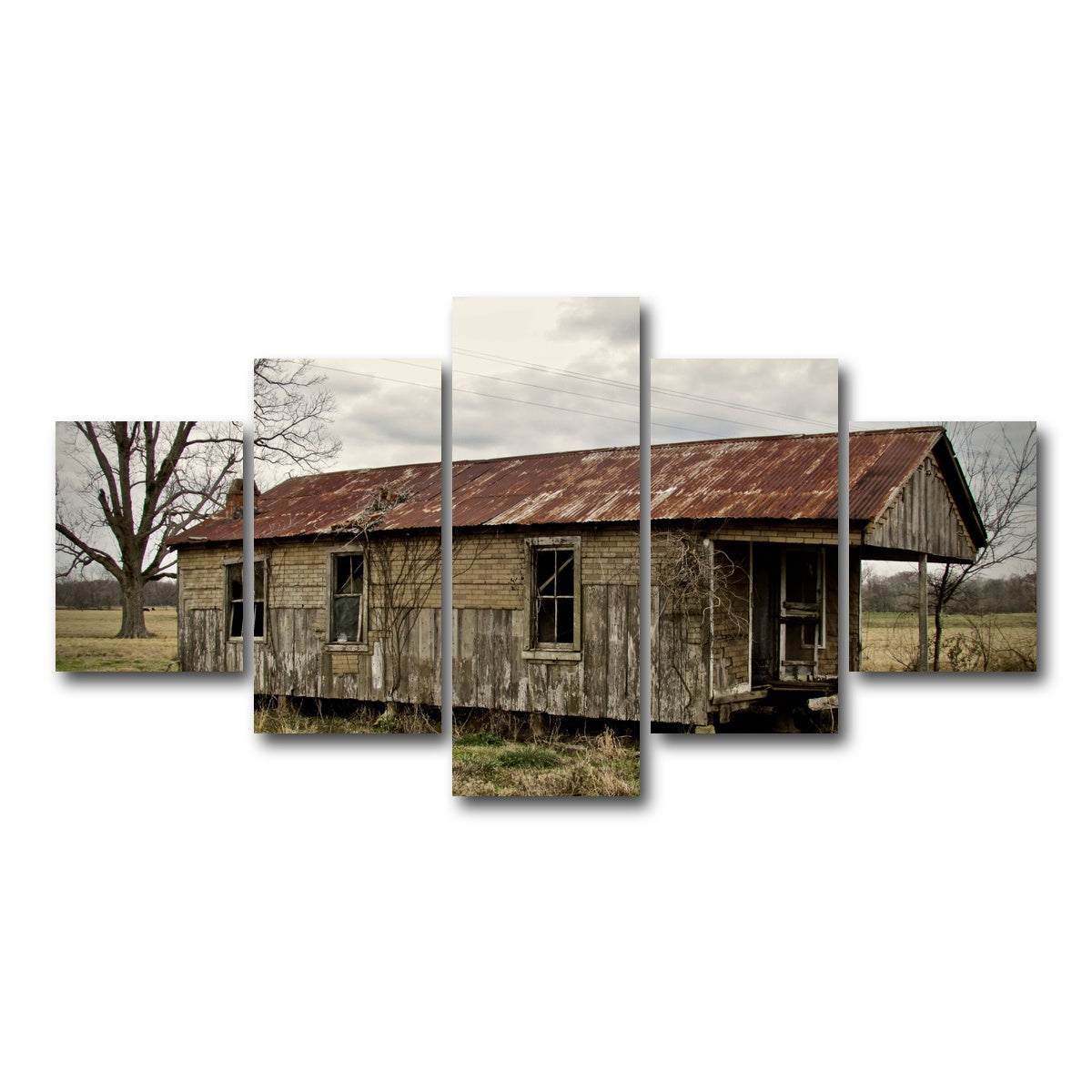 AUTO-MOCKUP WHITE | Abandoned Cabin Louisiana | 5 Piece | Gallery Wrap Canvas | group=5_short