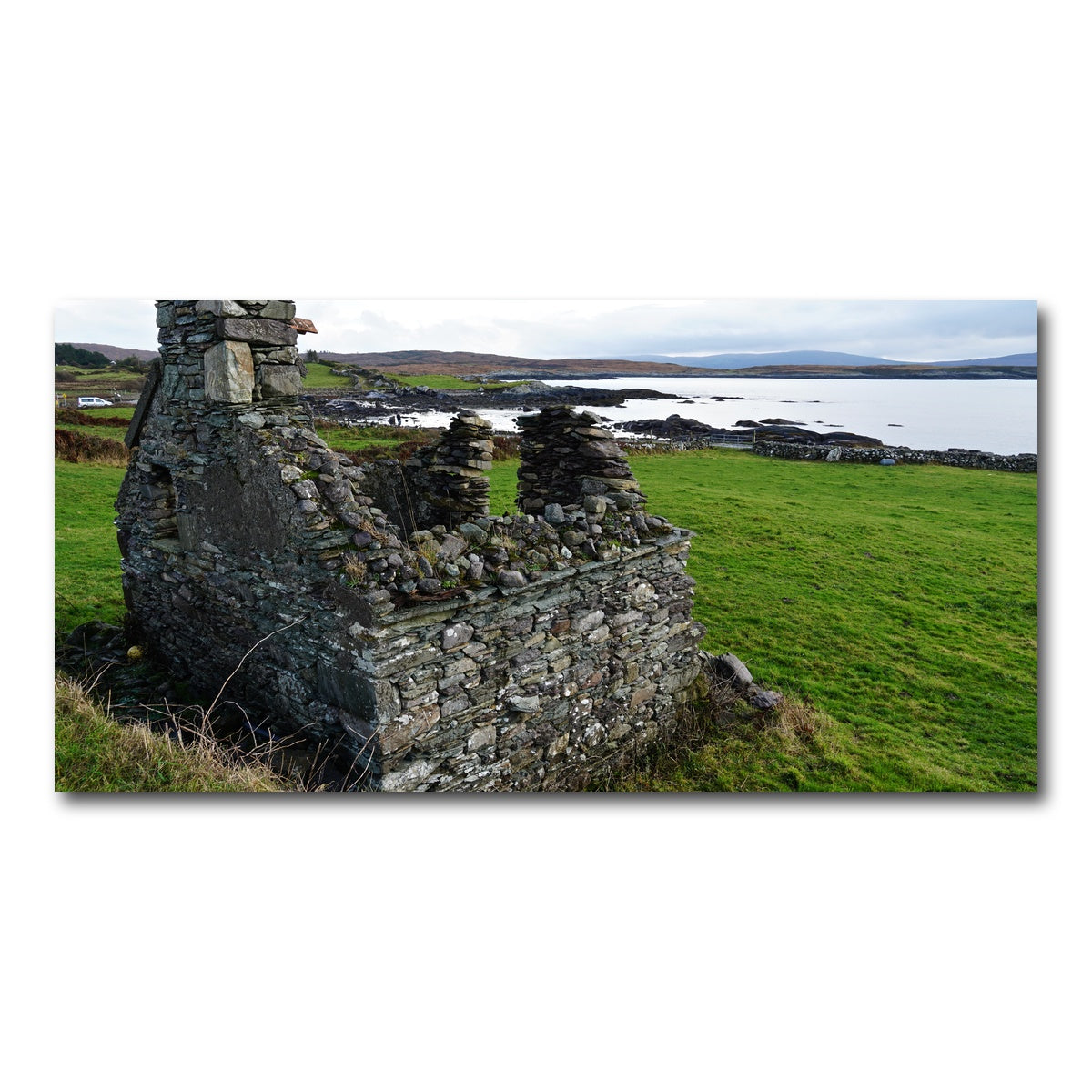AUTO-MOCKUP WHITE | Abandoned House - Trafask, Ireland | 1 Piece | Gallery Wrap Canvas | group=2x1