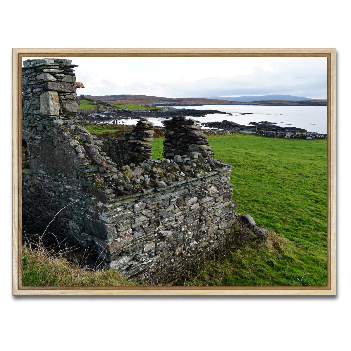 AUTO-MOCKUP WHITE | Abandoned House - Trafask, Ireland | 1 Piece | Natural Framed Canvas | group=4x3