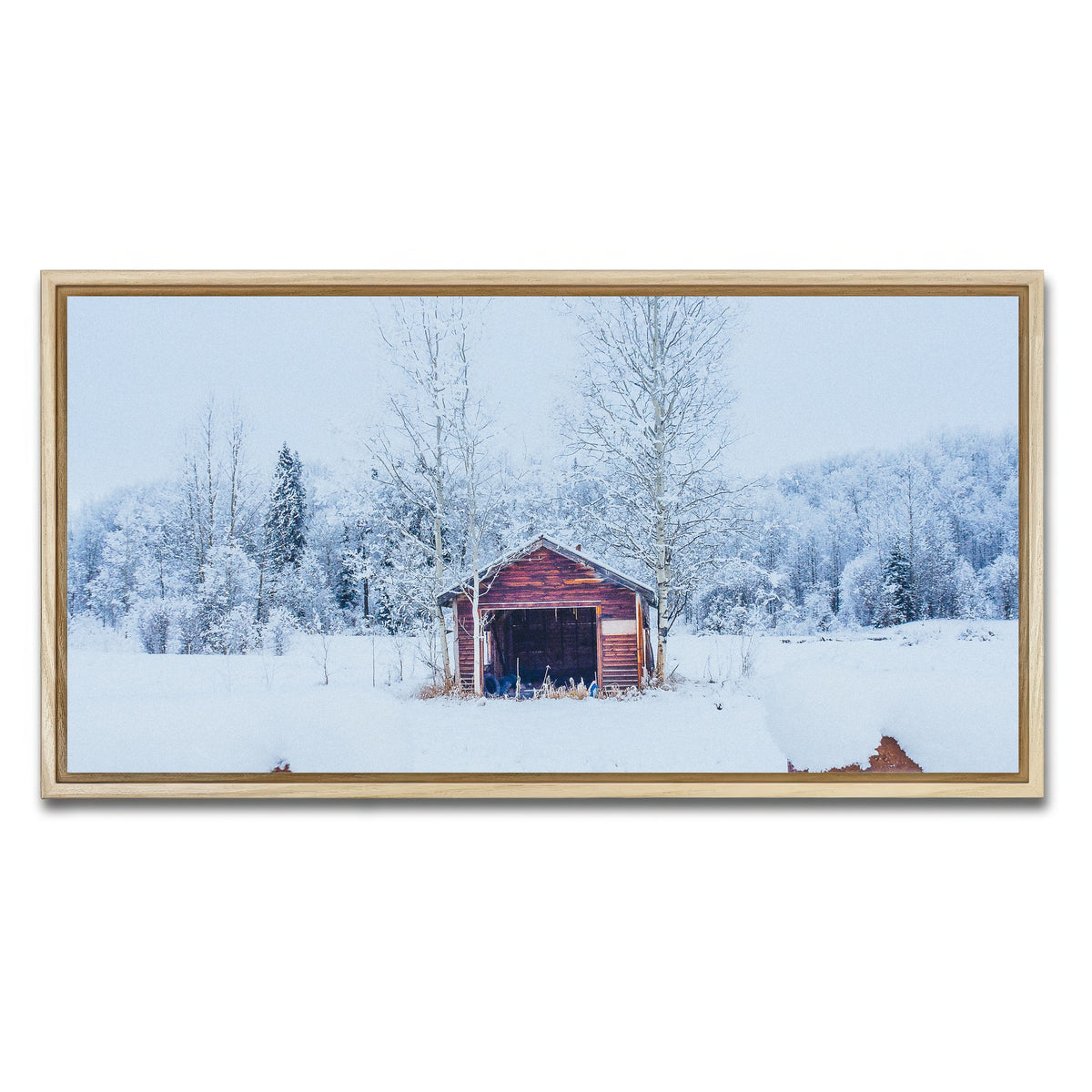 AUTO-MOCKUP WHITE | Abandoned Shed | 1 Piece | Natural Framed Canvas | group=2x1