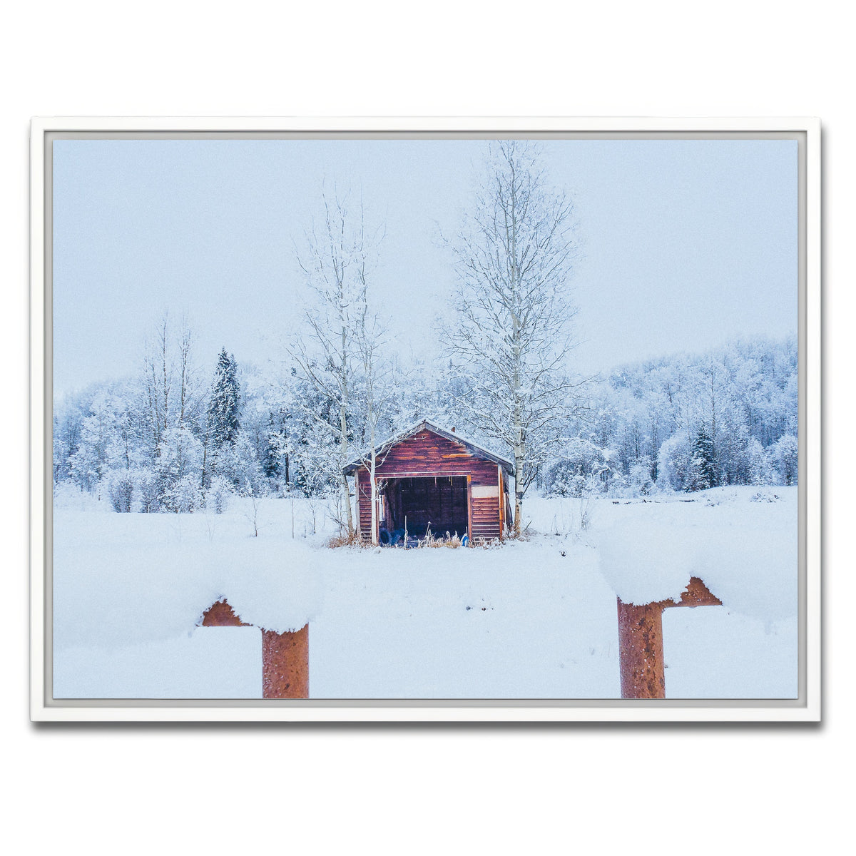 AUTO-MOCKUP WHITE | Abandoned Shed | 1 Piece | White Framed Canvas | group=4x3