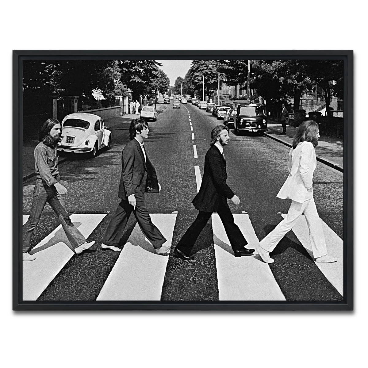 AUTO-MOCKUP WHITE | Abbey Road Grayscale | 1 Piece | Black Frame | group=4x3