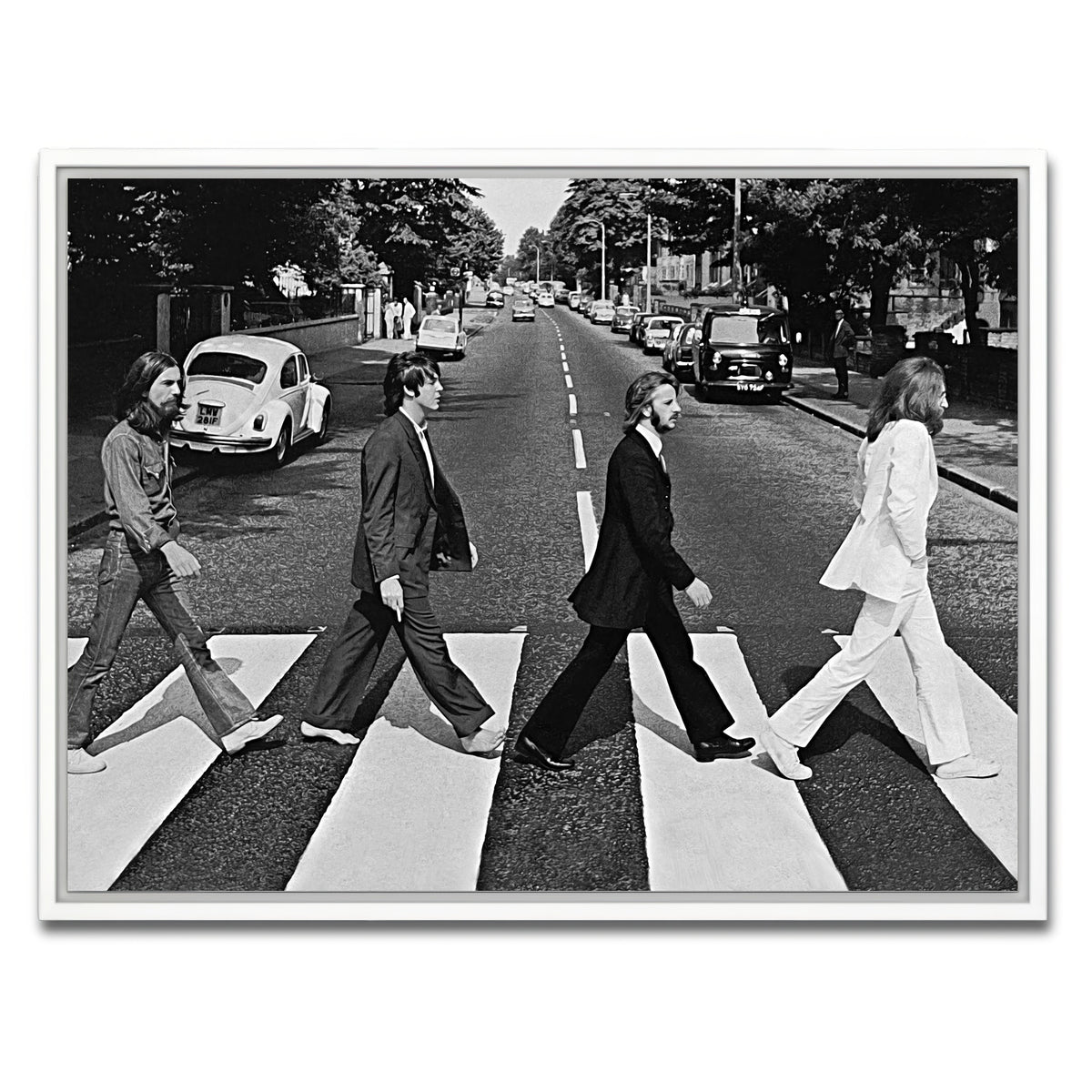 AUTO-MOCKUP WHITE | Abbey Road Grayscale | 1 Piece | White Frame | group=4x3