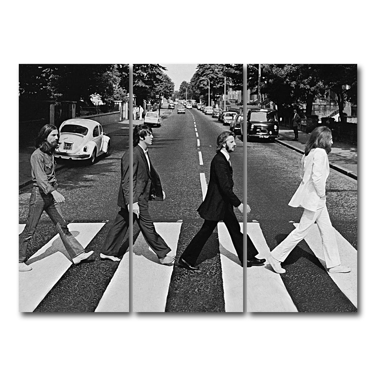 AUTO-MOCKUP WHITE | Abbey Road Grayscale | 3 Piece | Gallery Wrapped | group=8x18