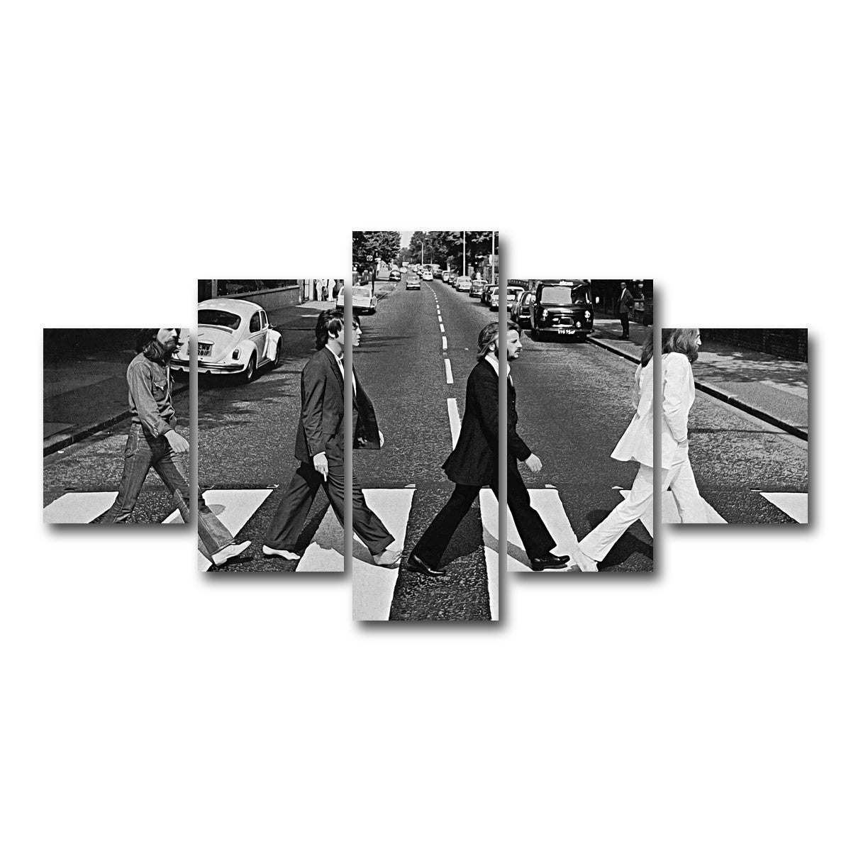 AUTO-MOCKUP WHITE | Abbey Road Grayscale | 5 Piece | Gallery Wrapped | group=5_short