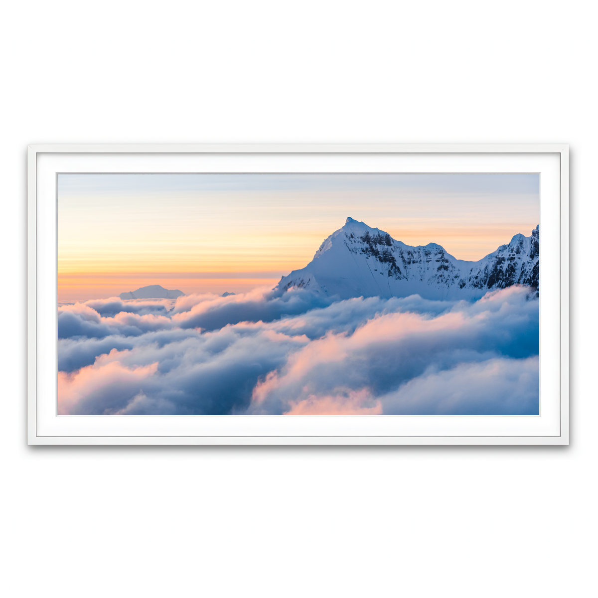 Framed Print 2x1 White