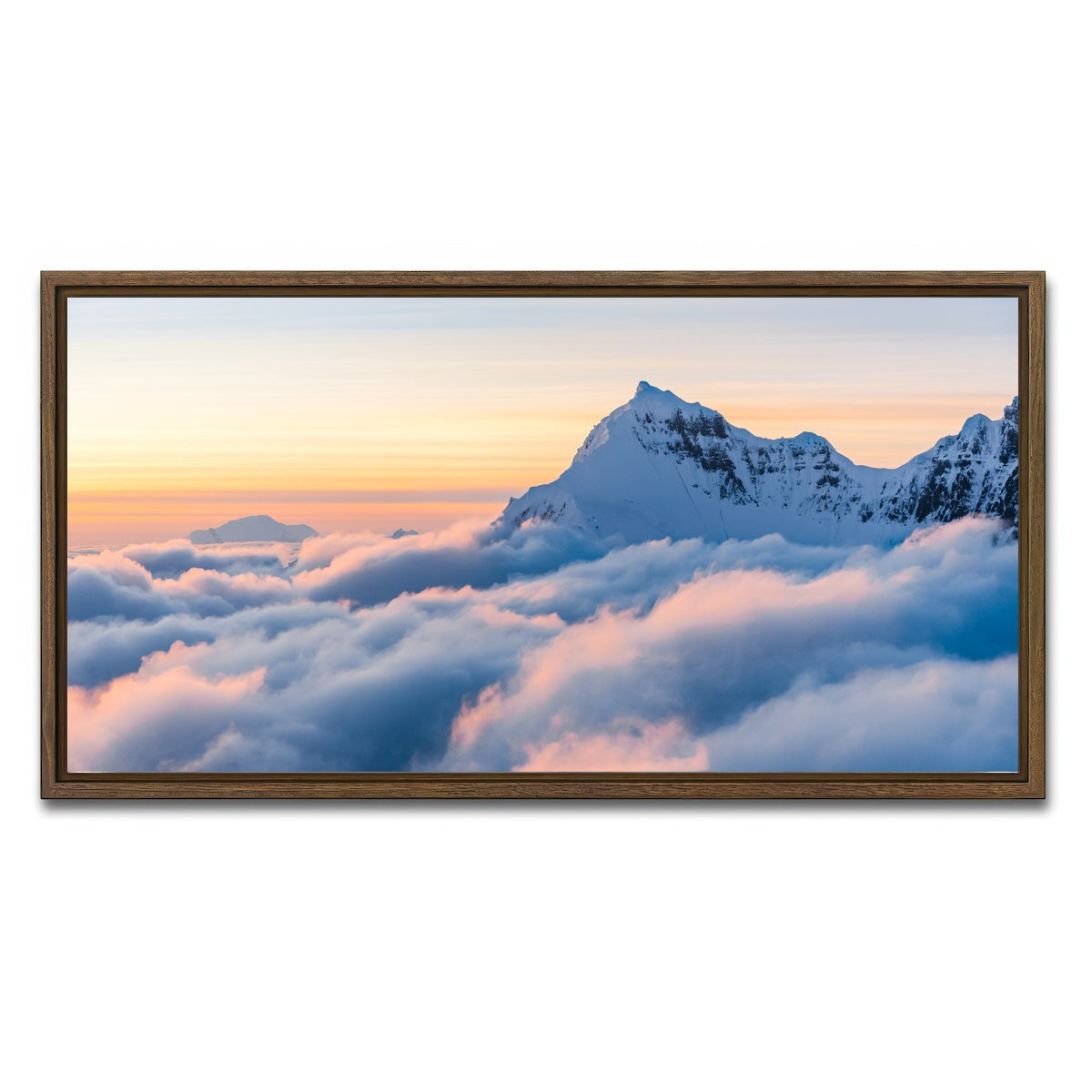 AUTO-MOCKUP WHITE | Above the Clouds | 1 Piece | Walnut Framed Canvas | group=2x1