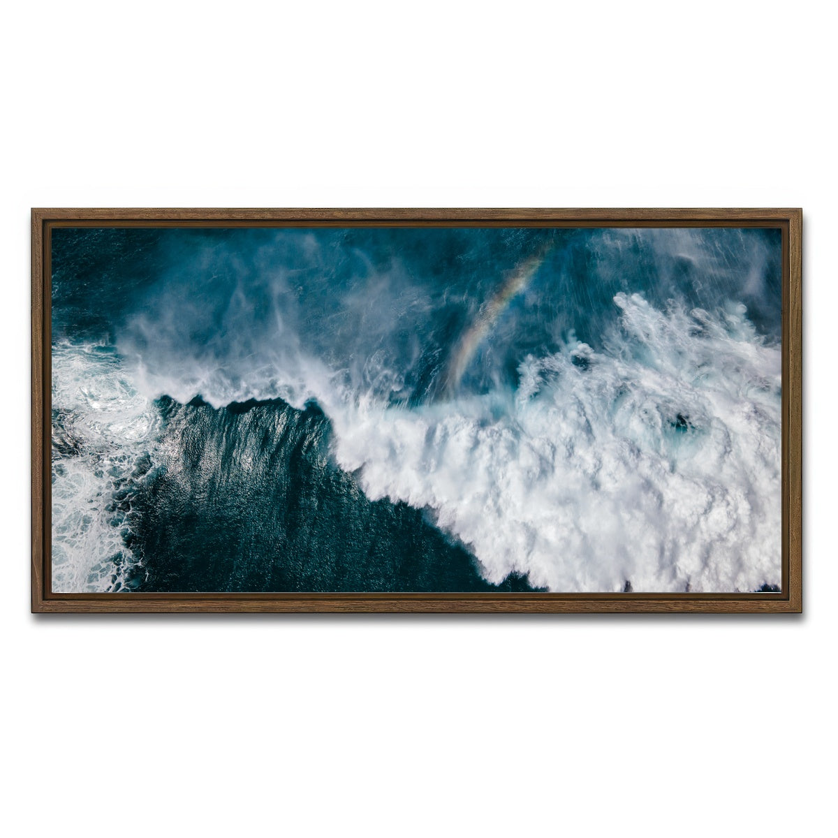 AUTO-MOCKUP WHITE | Above the Waves | 1 Piece | Walnut Framed Canvas | group=2x1