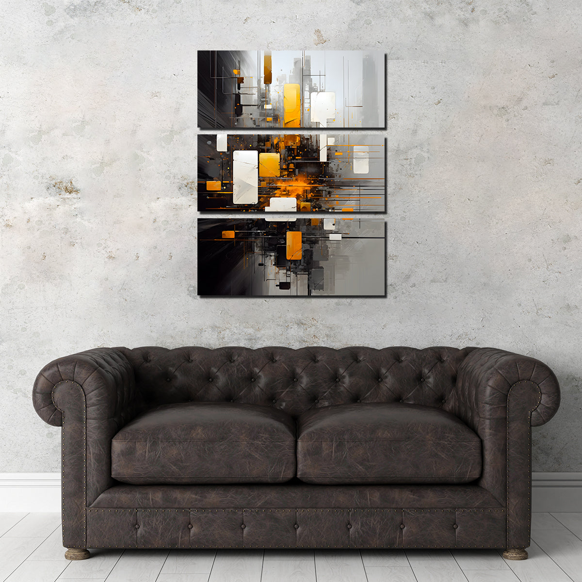 Abstract - Black Gold Shapes 14 Wall Art