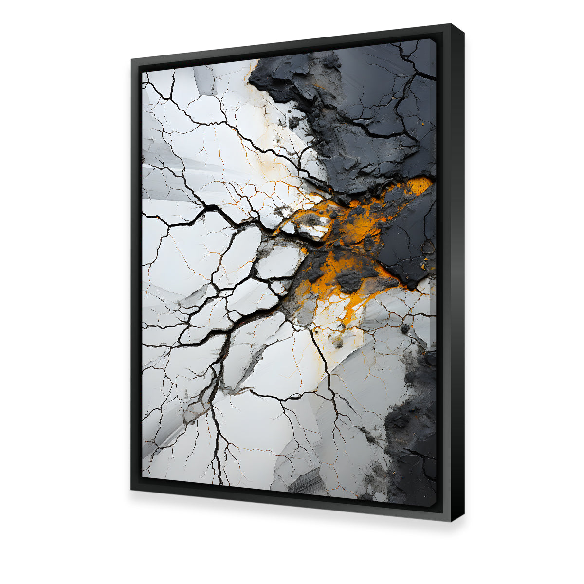 Abstract - Black Gold Shapes 15 Wall Art