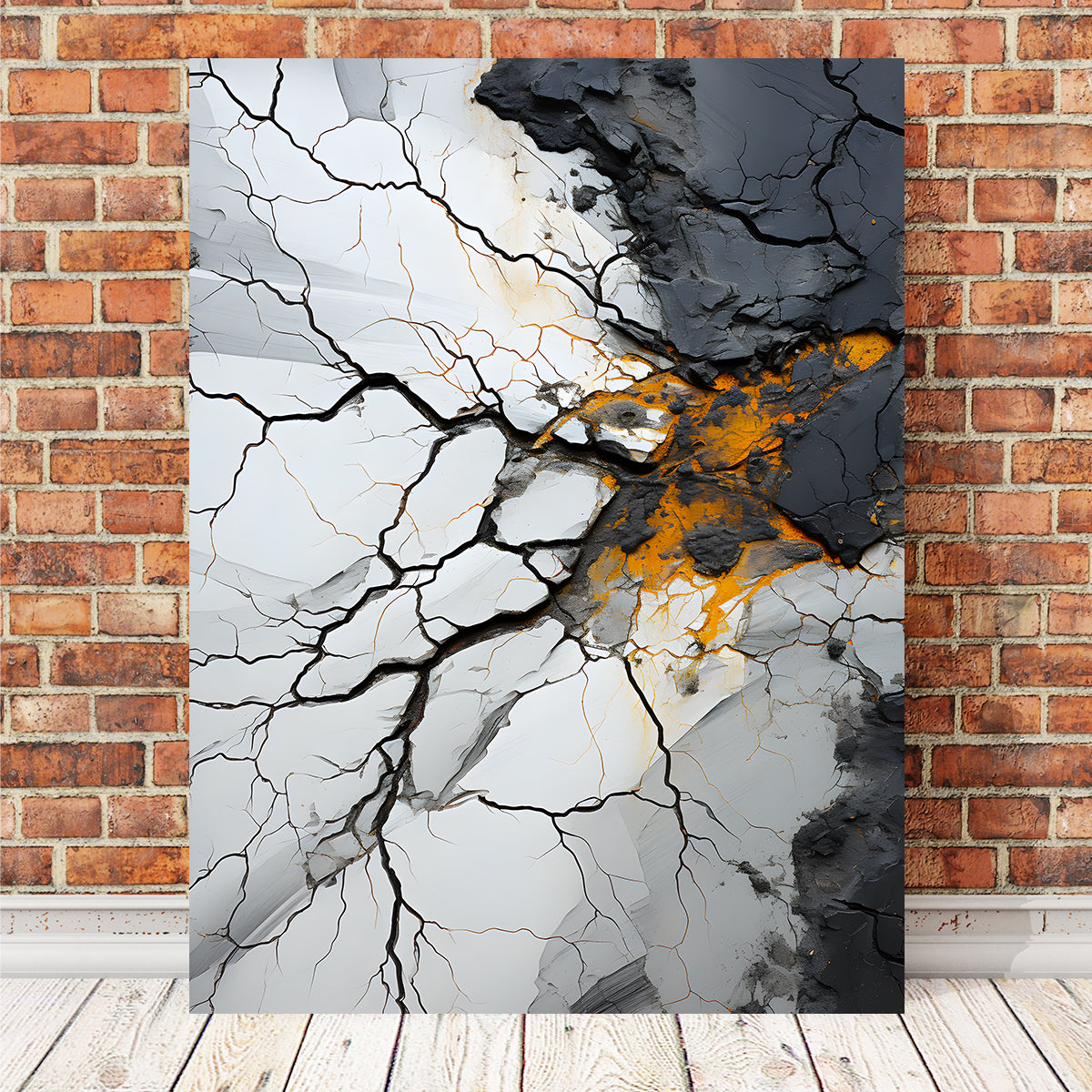Abstract - Black Gold Shapes 15 Wall Art
