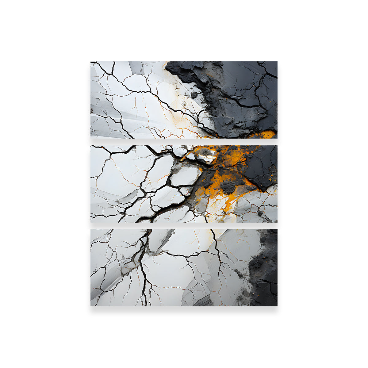 Abstract - Black Gold Shapes 15 Wall Art