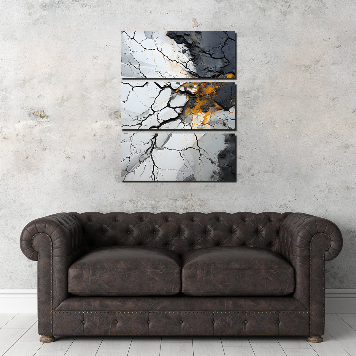 Abstract - Black Gold Shapes 15 Wall Art