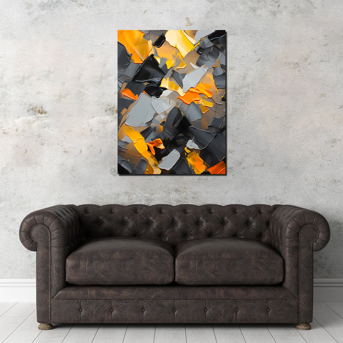 Abstract - Black Gold Shapes 18 Wall Art
