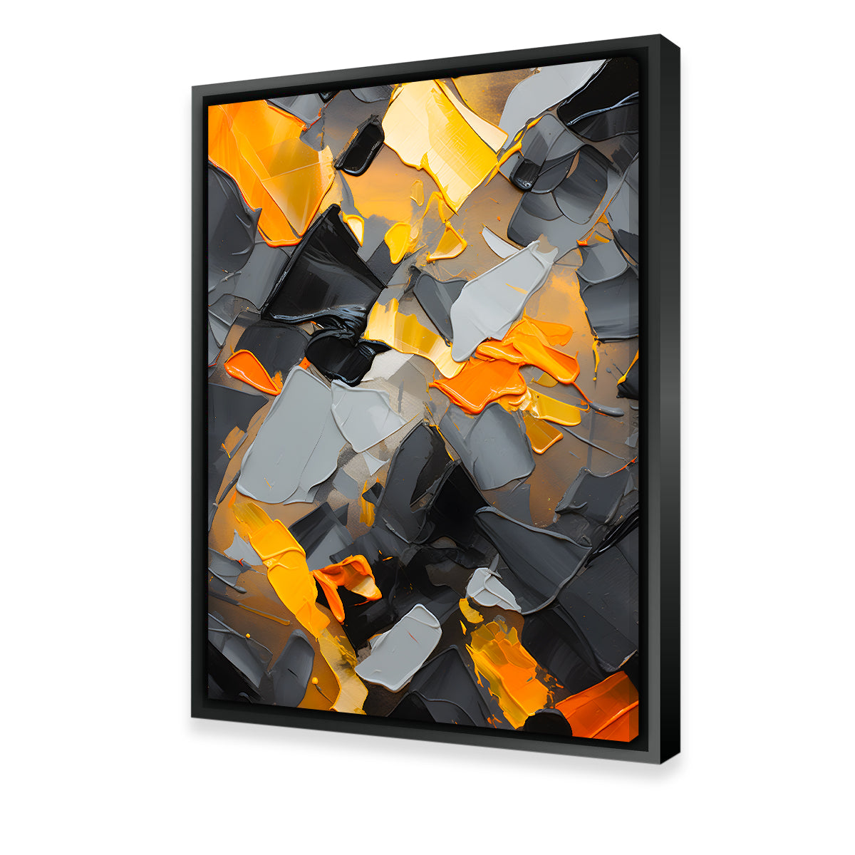 Abstract - Black Gold Shapes 18 Wall Art