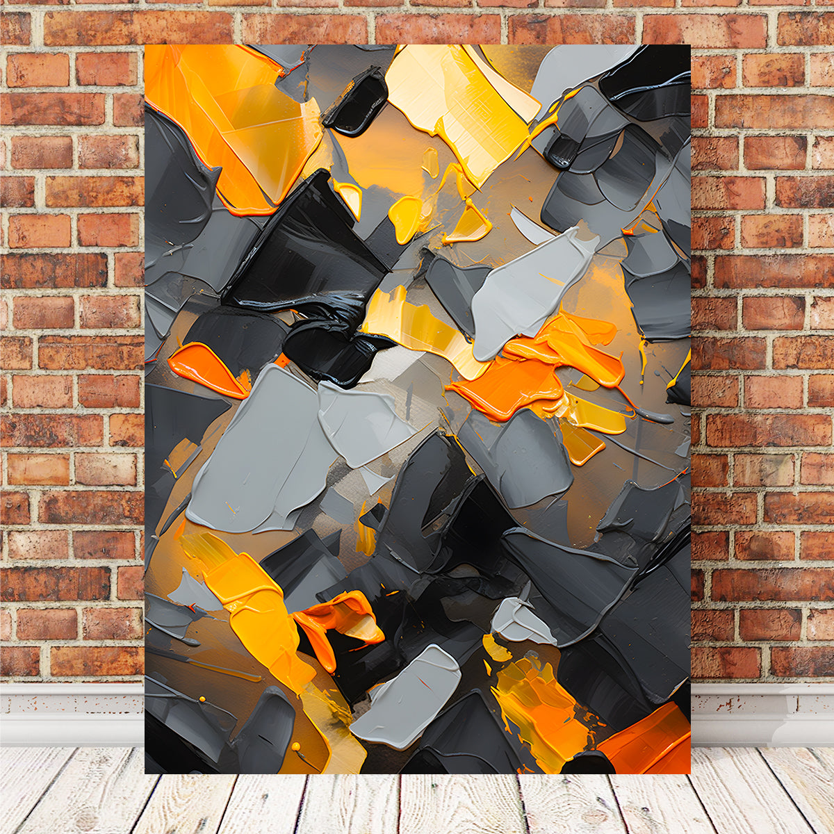 Abstract - Black Gold Shapes 18 Wall Art