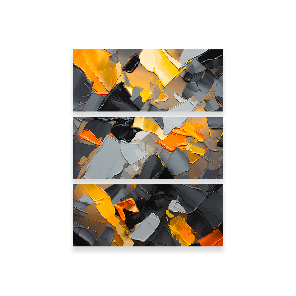 Abstract - Black Gold Shapes 18 Wall Art