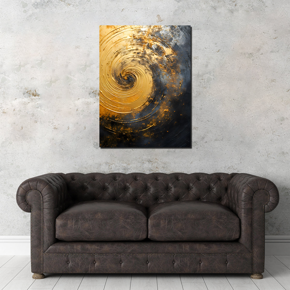 Abstract - Black Gold Shapes 8 Wall Art