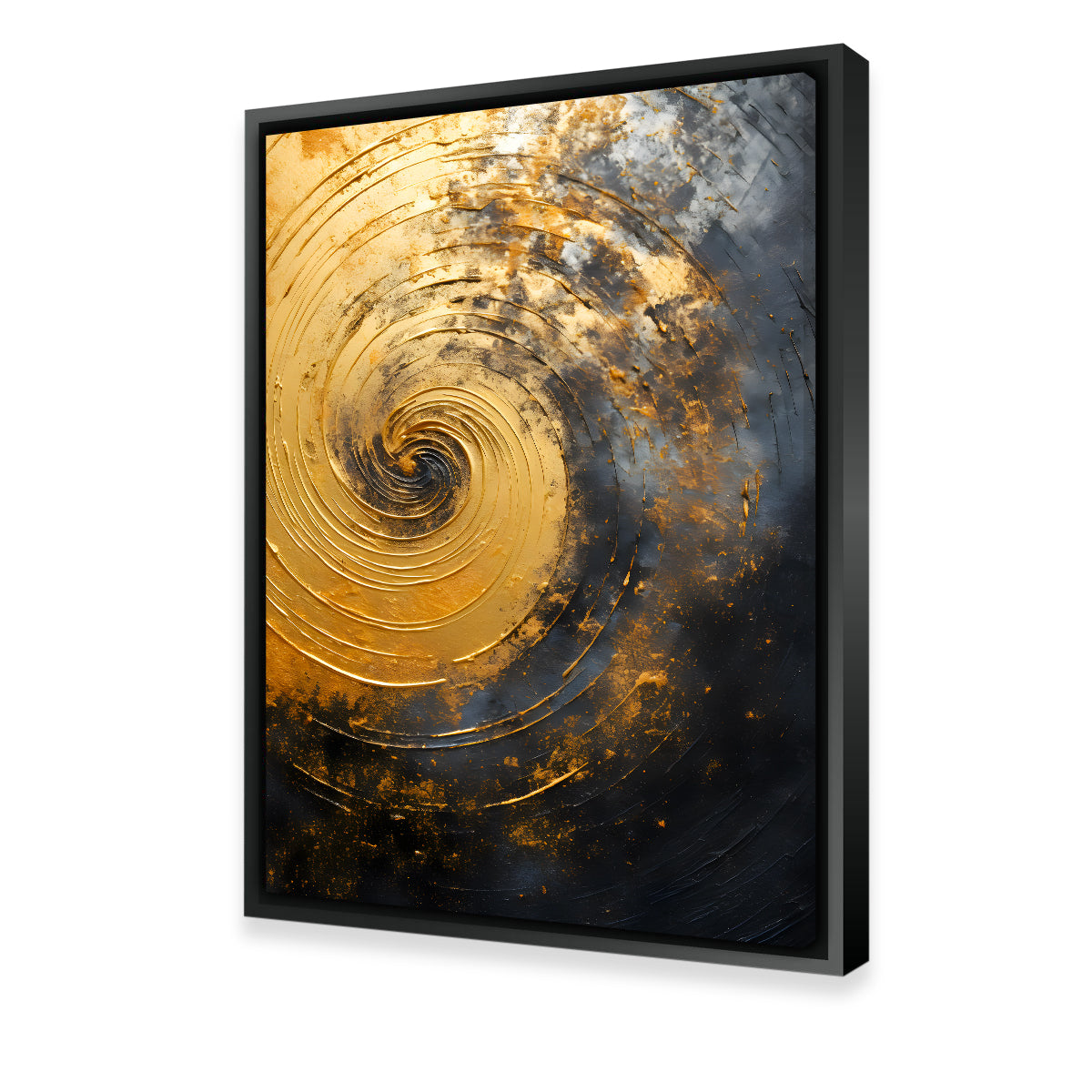 Abstract - Black Gold Shapes 8 Wall Art