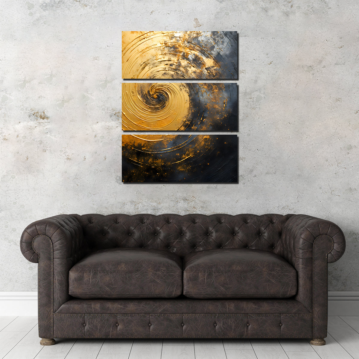 Abstract - Black Gold Shapes 8 Wall Art