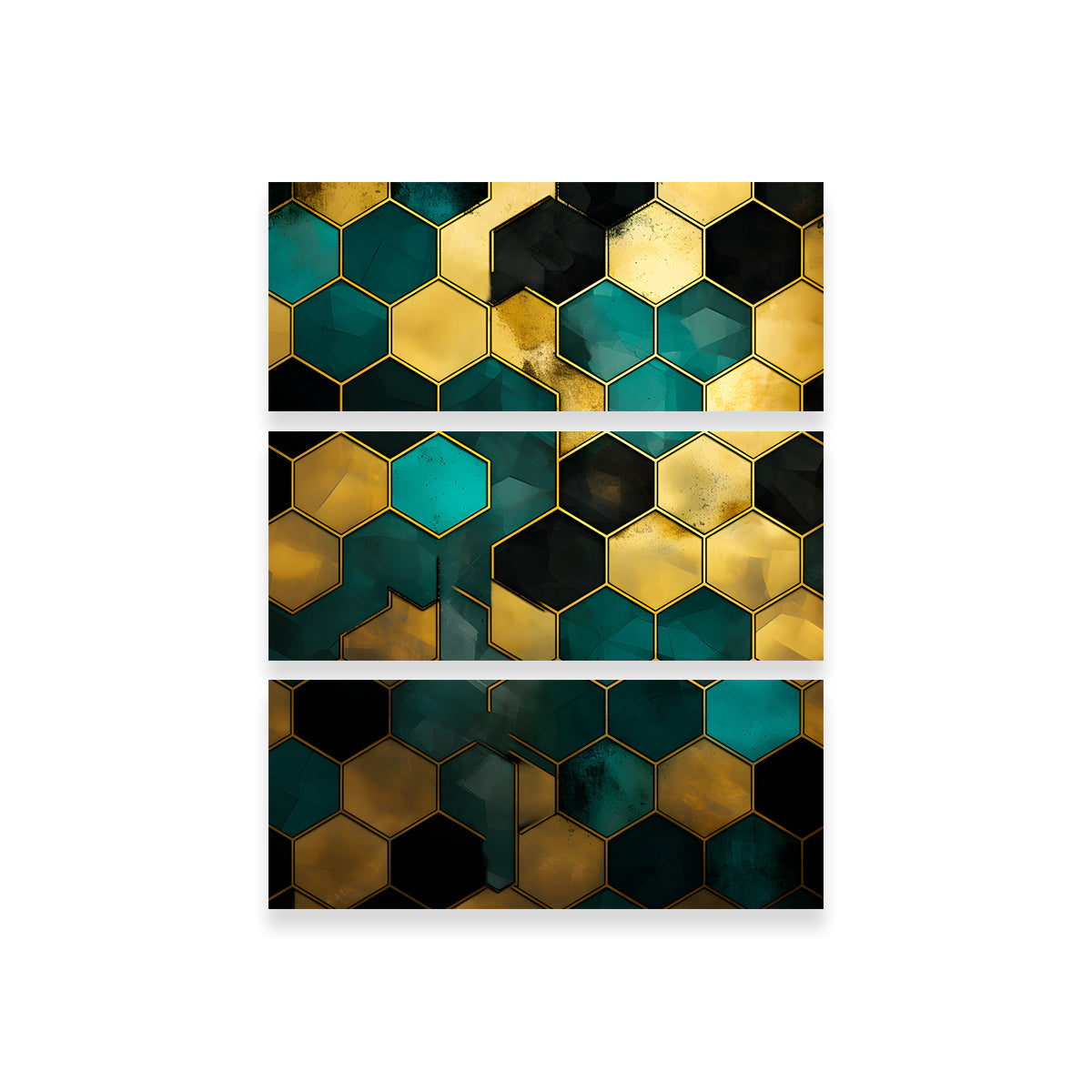 Abstract - Blue Orange Shapes 37 Wall Art