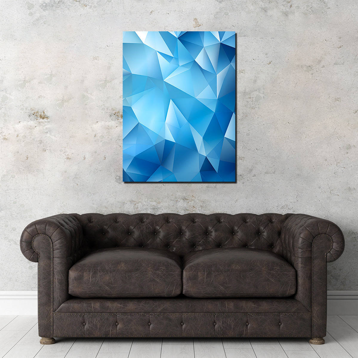 Abstract - Blue Shapes 2 Wall Art