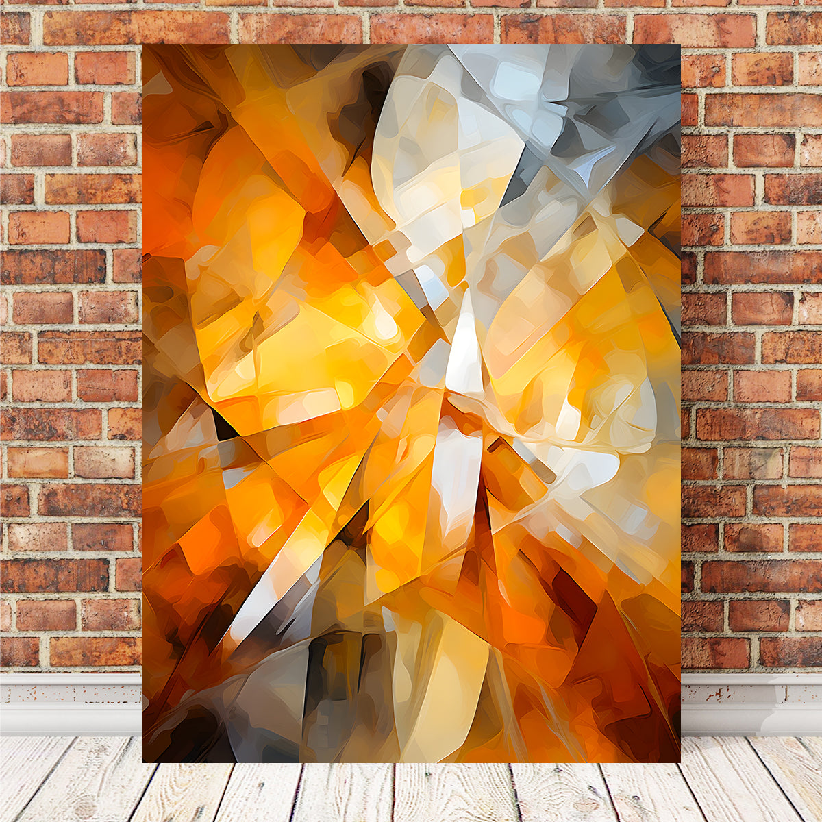 Abstract - Orange Shapes 2 Wall Art