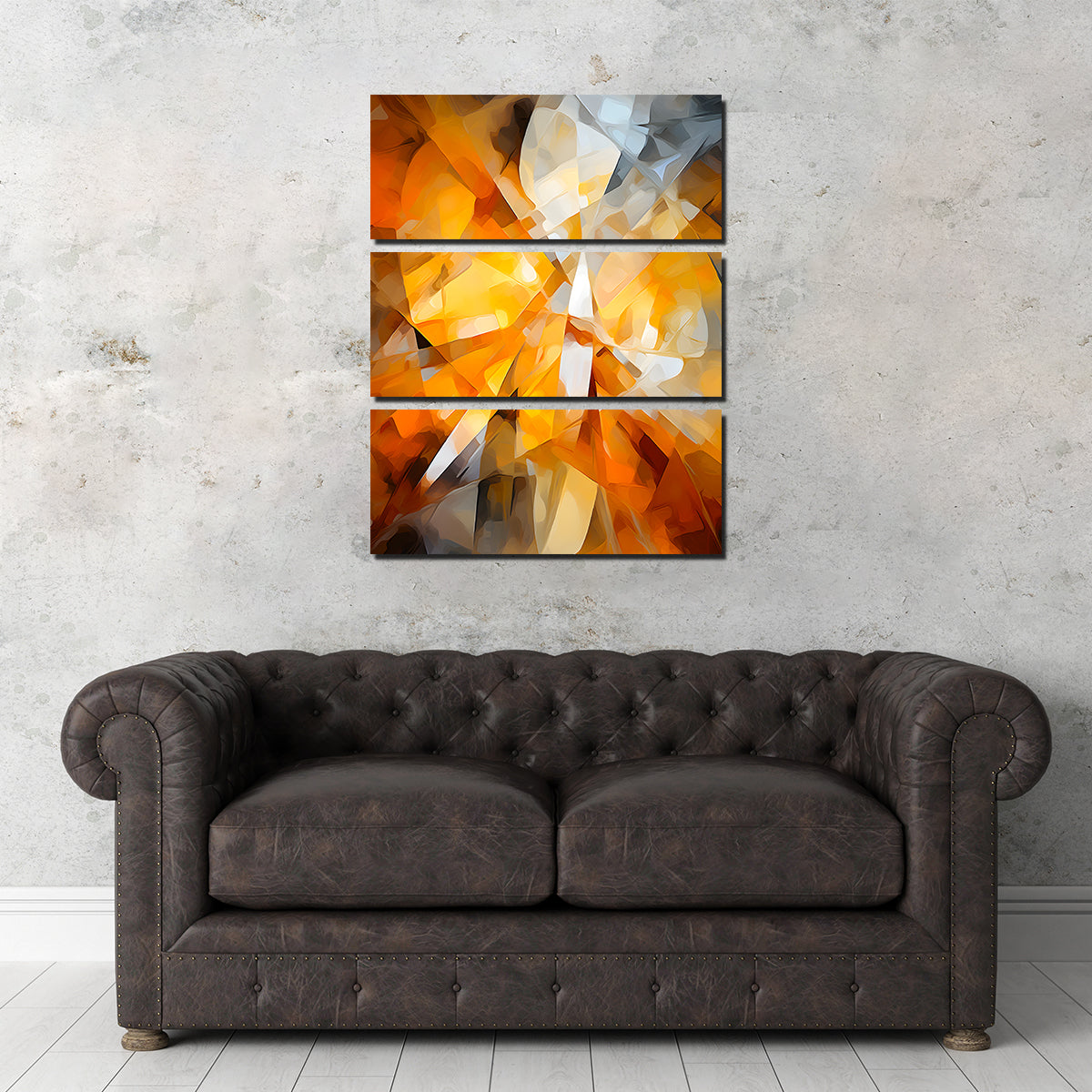 Abstract - Orange Shapes 2 Wall Art