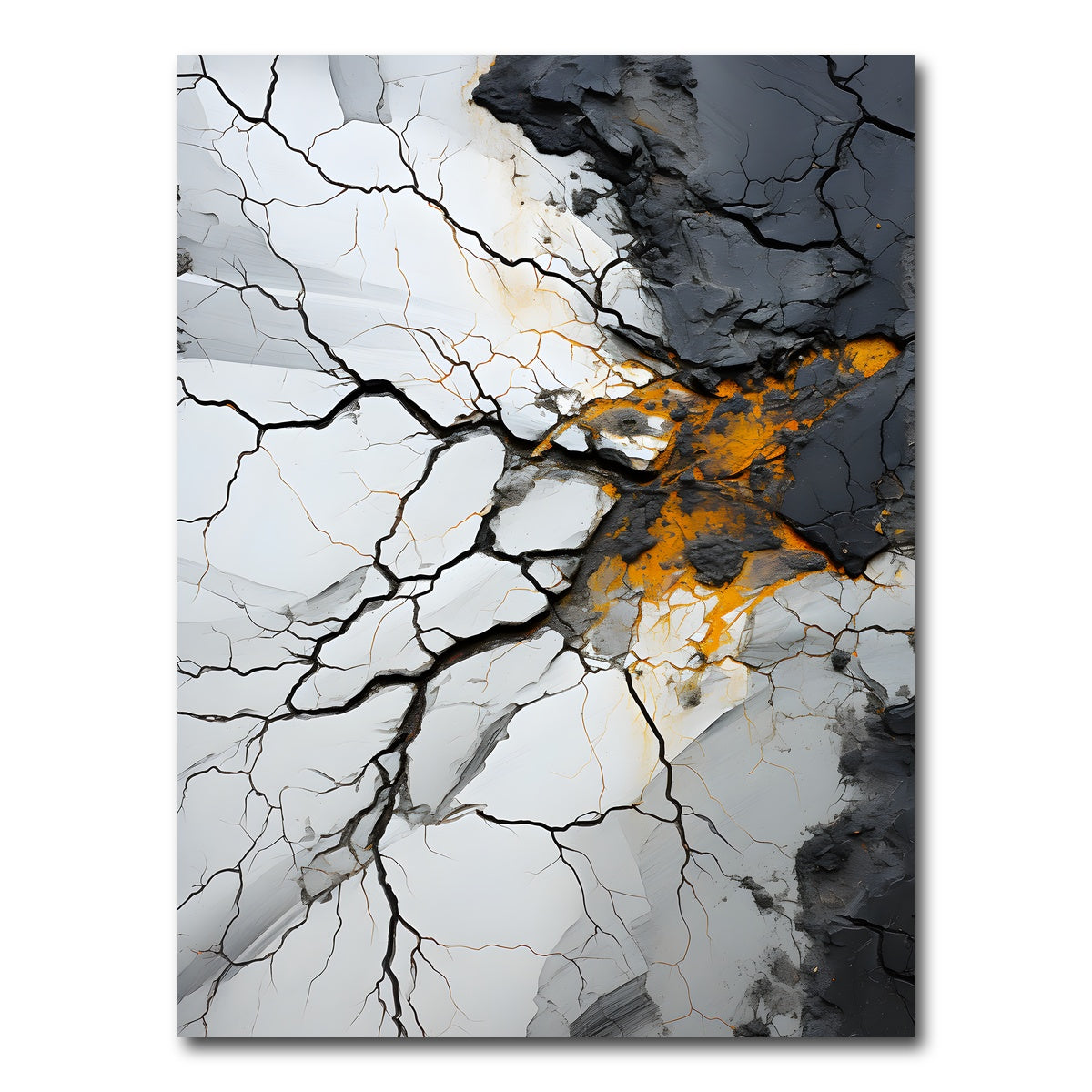 AUTO-MOCKUP WHITE | Abstract - Black gold shapes 15 | 1 Piece | Gallery Wrap Canvas | group=3x4