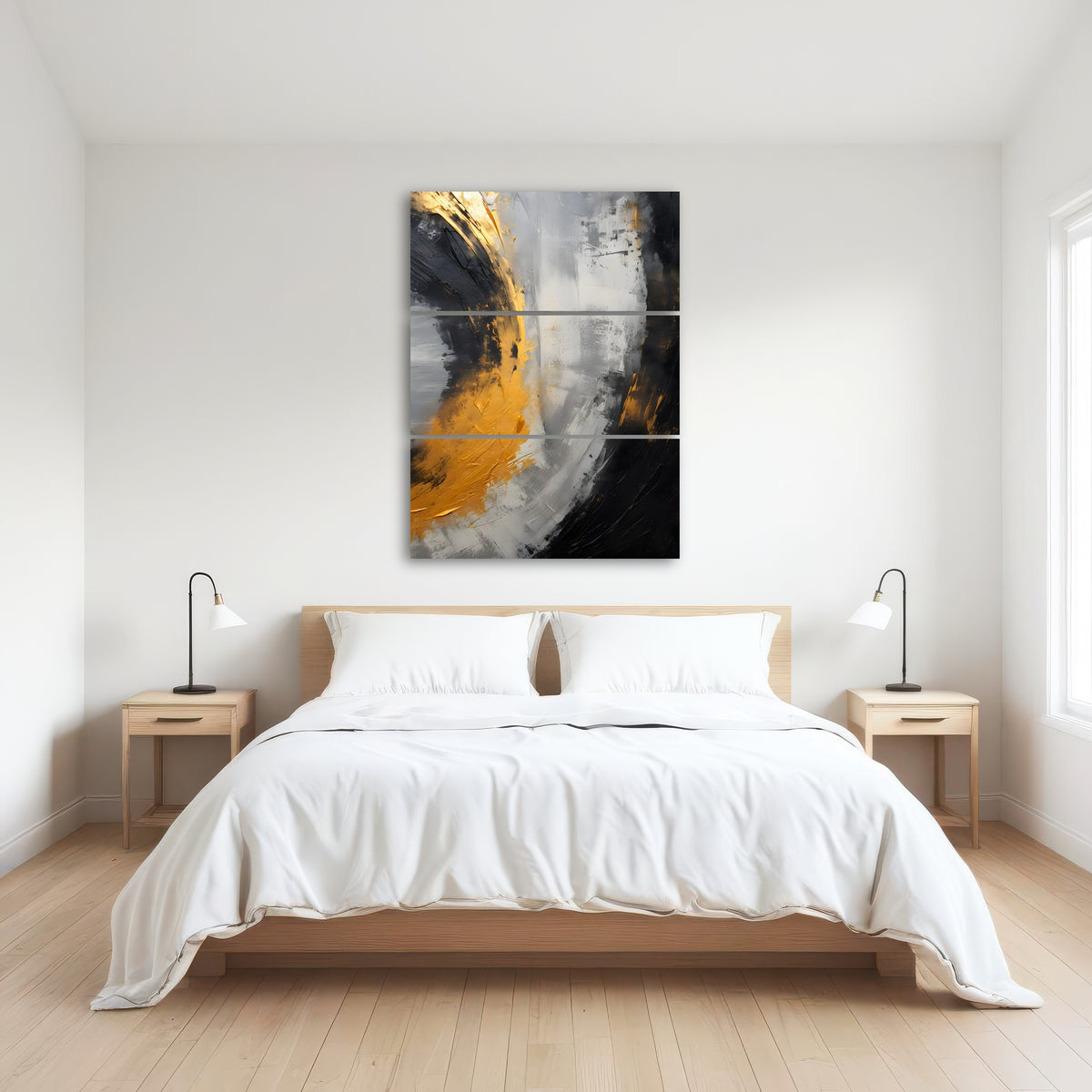 AUTO-MOCKUP ROOM | Abstract - Black gold shapes 1