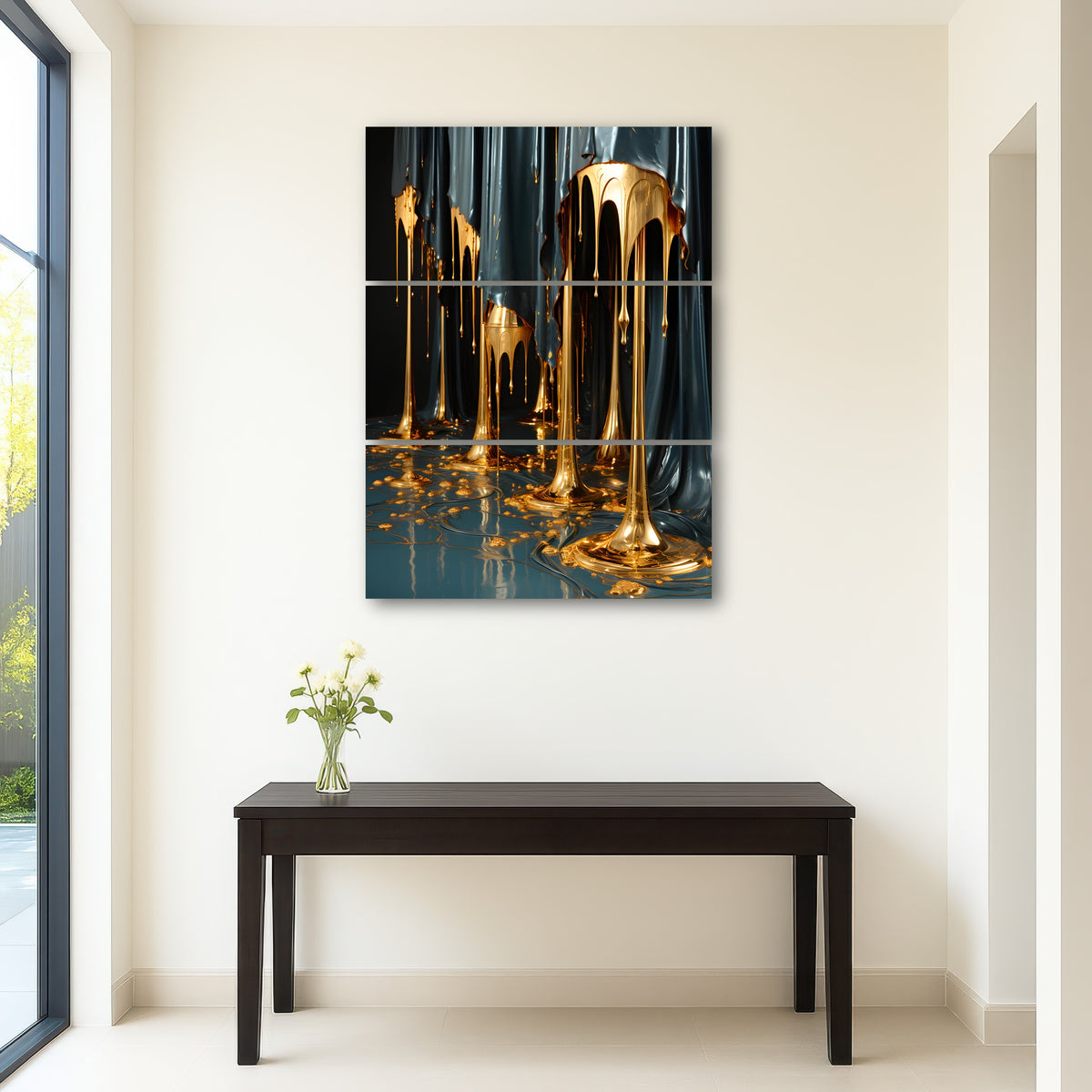 AUTO-MOCKUP ROOM | Abstract - Blue gold shapes 13