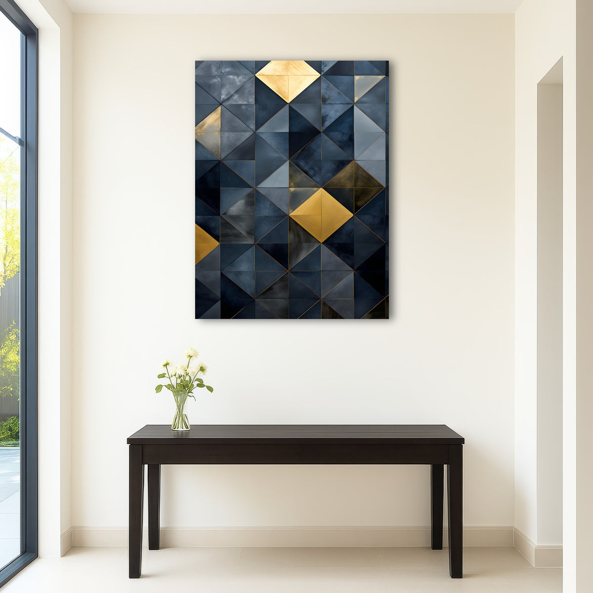 AUTO-MOCKUP ROOM | Abstract - Blue gold shapes 23