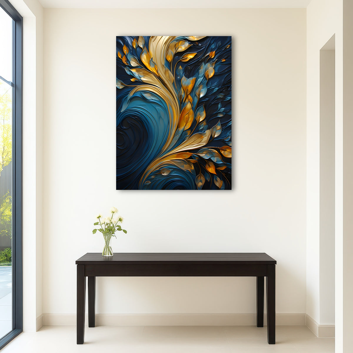 AUTO-MOCKUP ROOM | Abstract - Blue gold waves 26