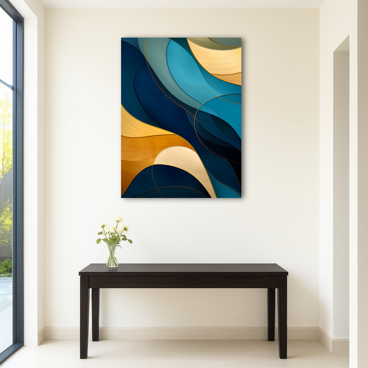 AUTO-MOCKUP ROOM | Abstract - Blue gold waves 42