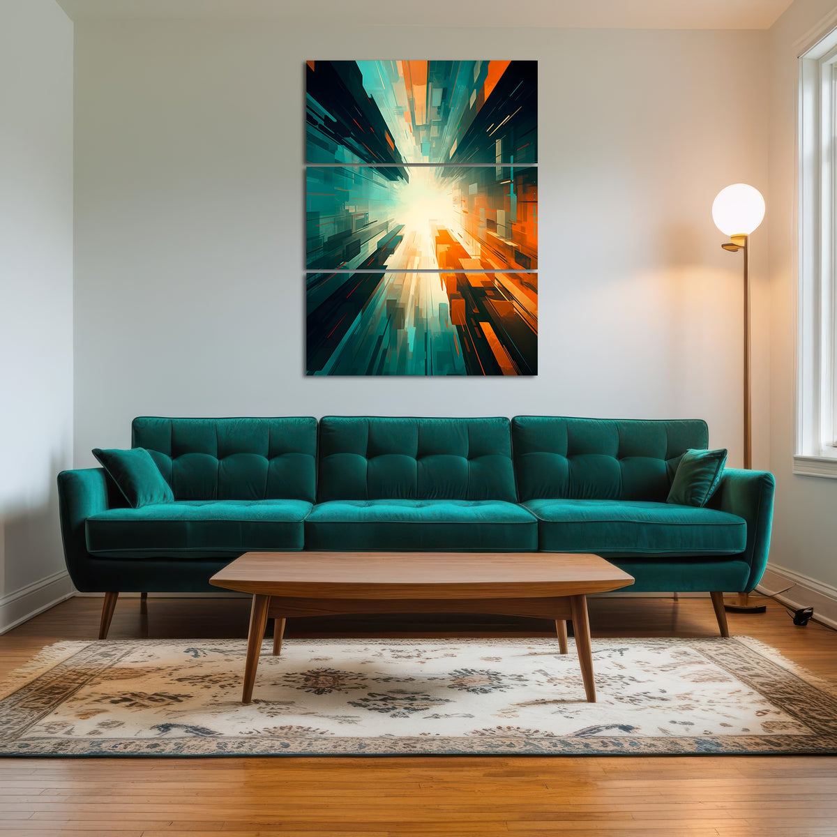 AUTO-MOCKUP ROOM | Abstract - Blue orange shapes 5