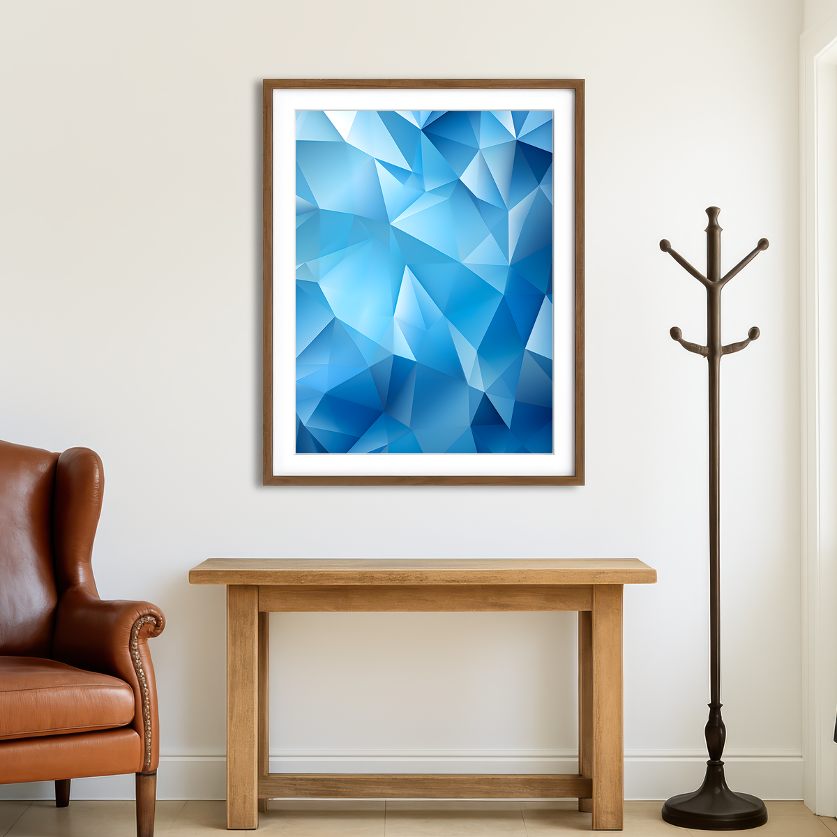 AUTO-MOCKUP ROOM | Abstract - Blue Shapes 2 Wall Art
