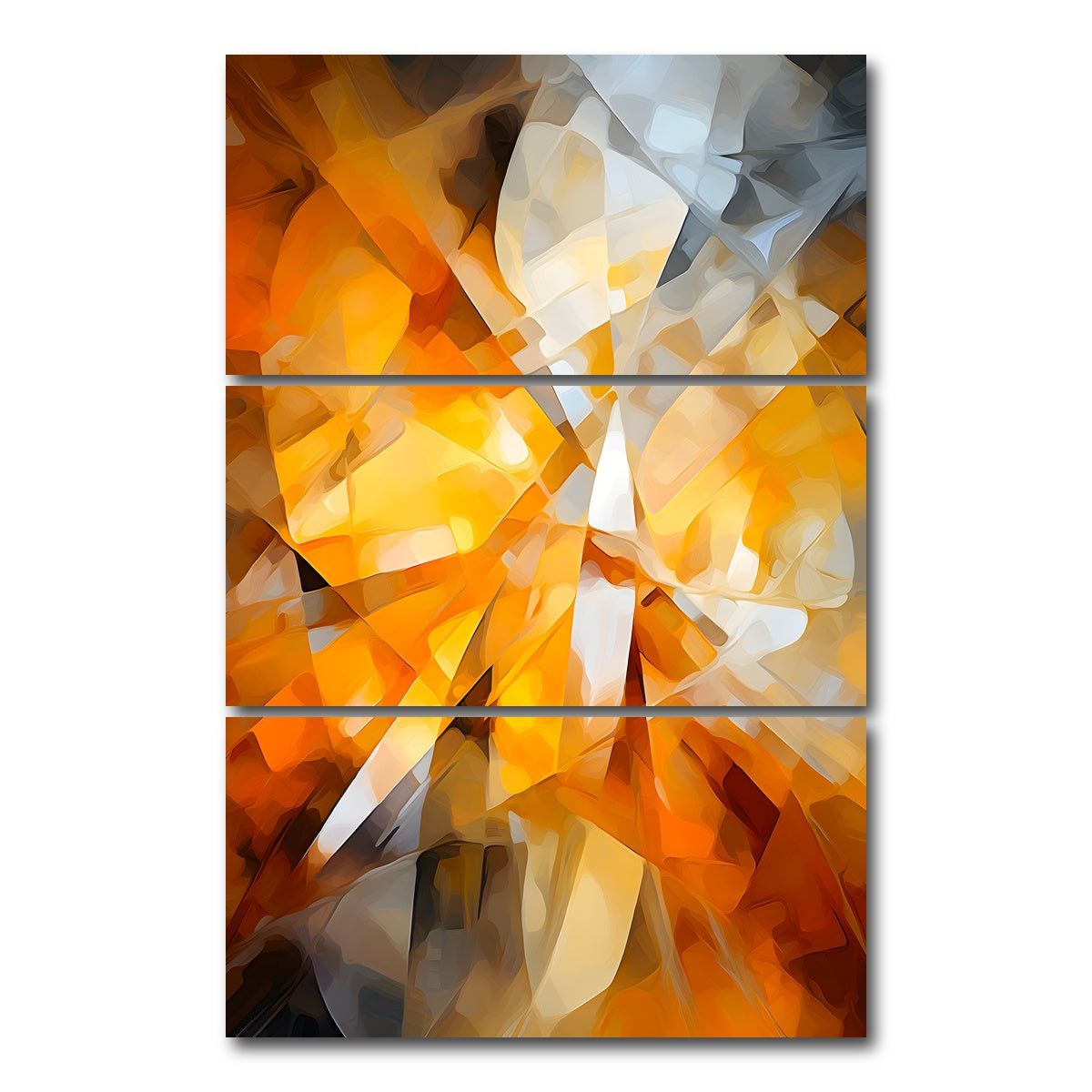 AUTO-MOCKUP WHITE | Abstract - Orange shapes 2 | 3 Piece | Gallery Wrap Canvas | group=12x24_stacked