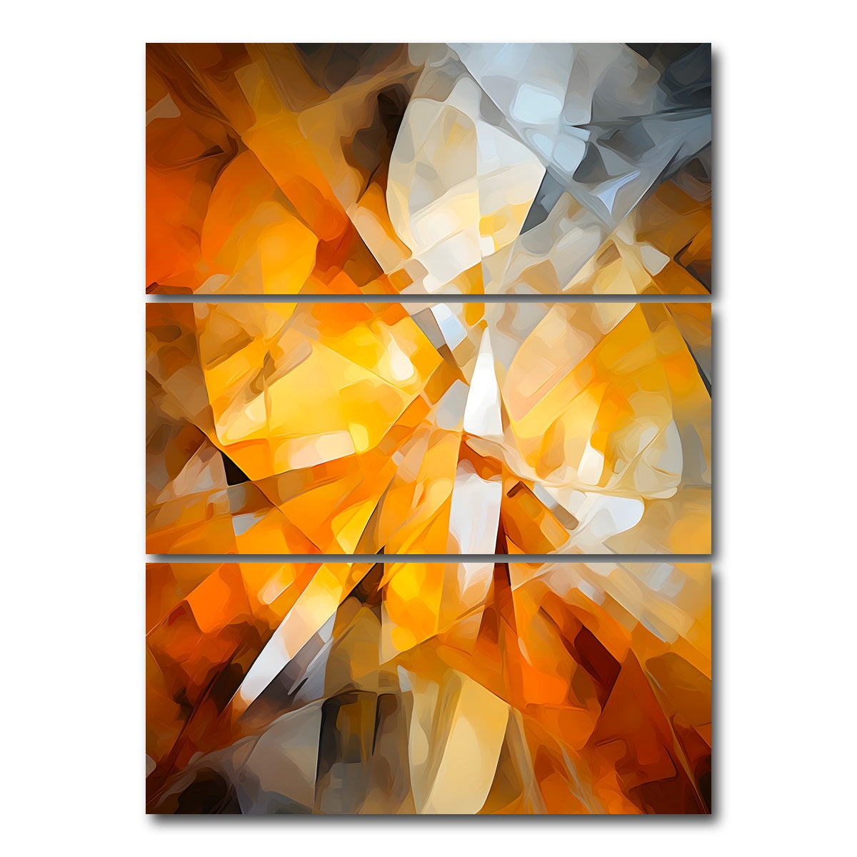 AUTO-MOCKUP WHITE | Abstract - Orange shapes 2 | 3 Piece | Gallery Wrap Canvas | group=8x18_stacked