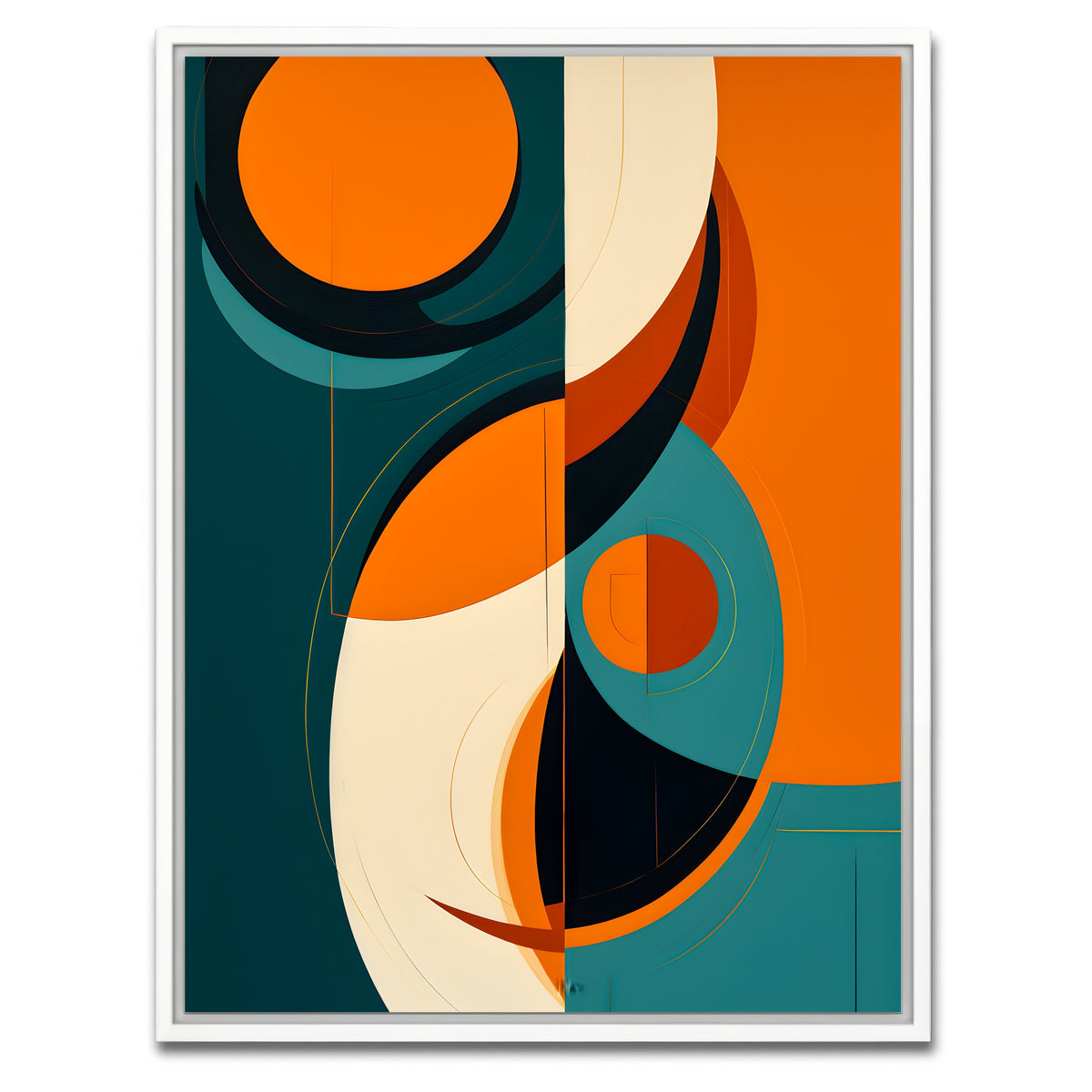 AUTO-MOCKUP WHITE | Abstract - Shapes series 3 | 1 Piece | White Framed Canvas | group=3x4