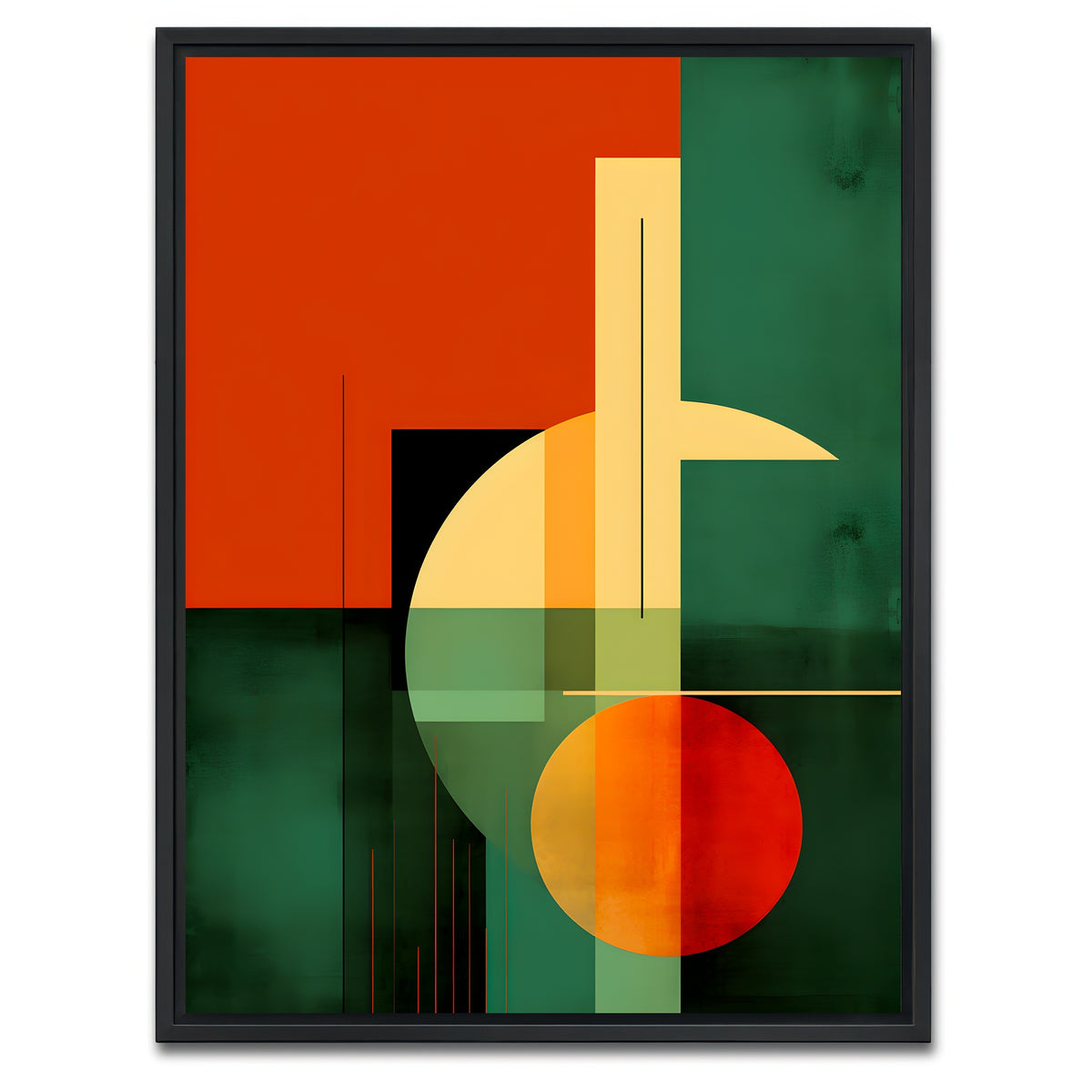 AUTO-MOCKUP WHITE | Abstract - Shapes series 4 | 1 Piece | Black Framed Canvas | group=3x4