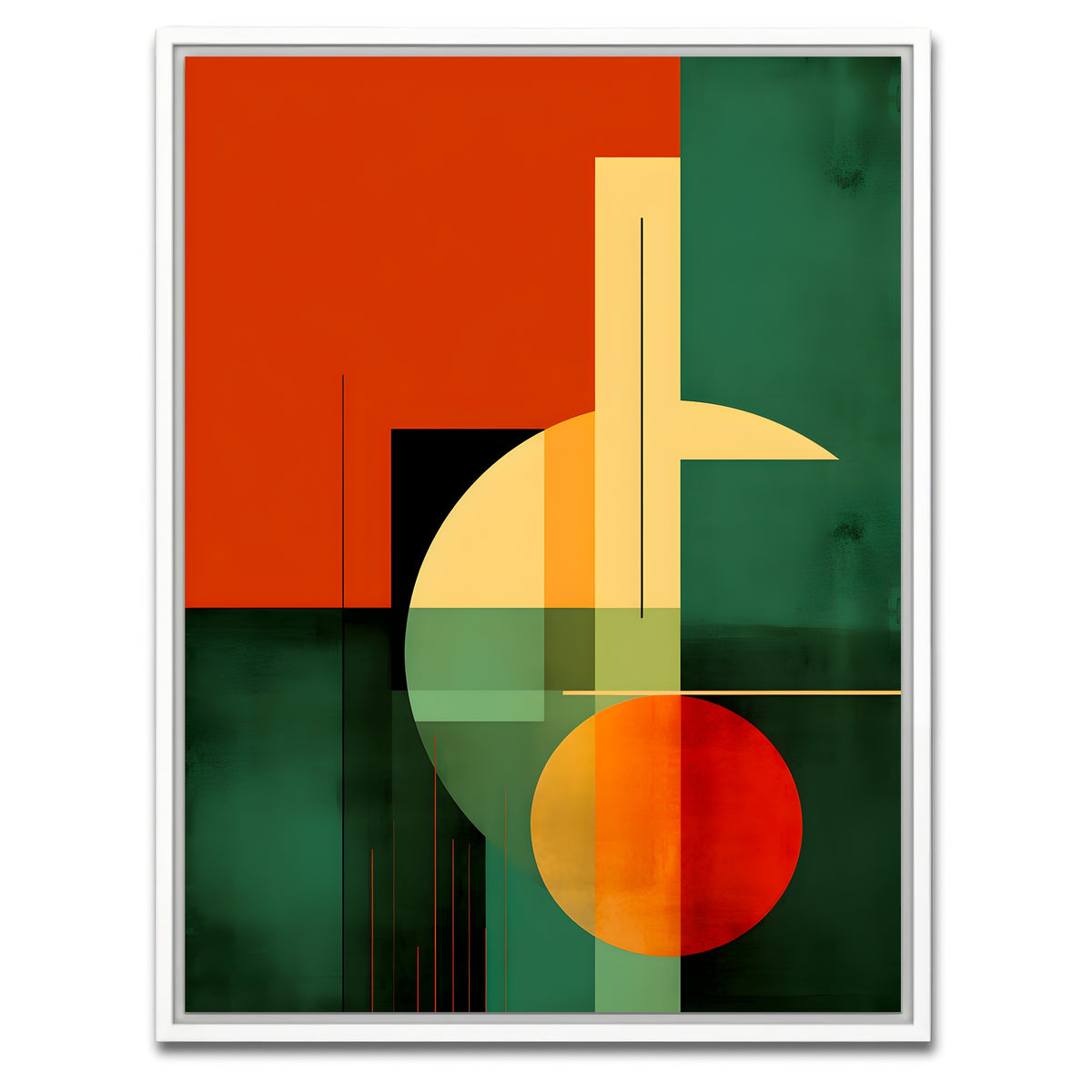 AUTO-MOCKUP WHITE | Abstract - Shapes series 4 | 1 Piece | White Framed Canvas | group=3x4