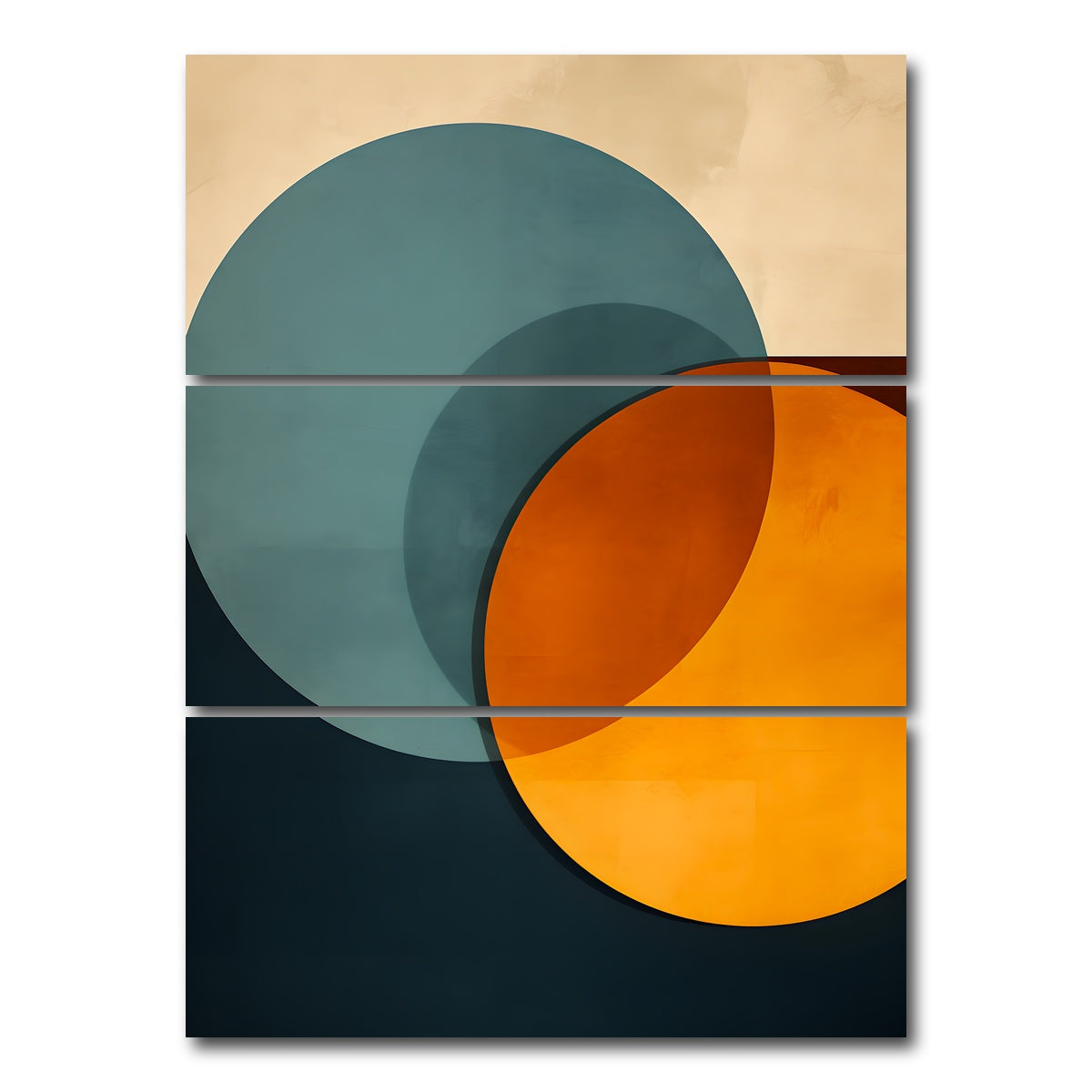 AUTO-MOCKUP WHITE | Abstract - Shapes series 7 | 3 Piece | Gallery Wrap Canvas | group=8x18_stacked