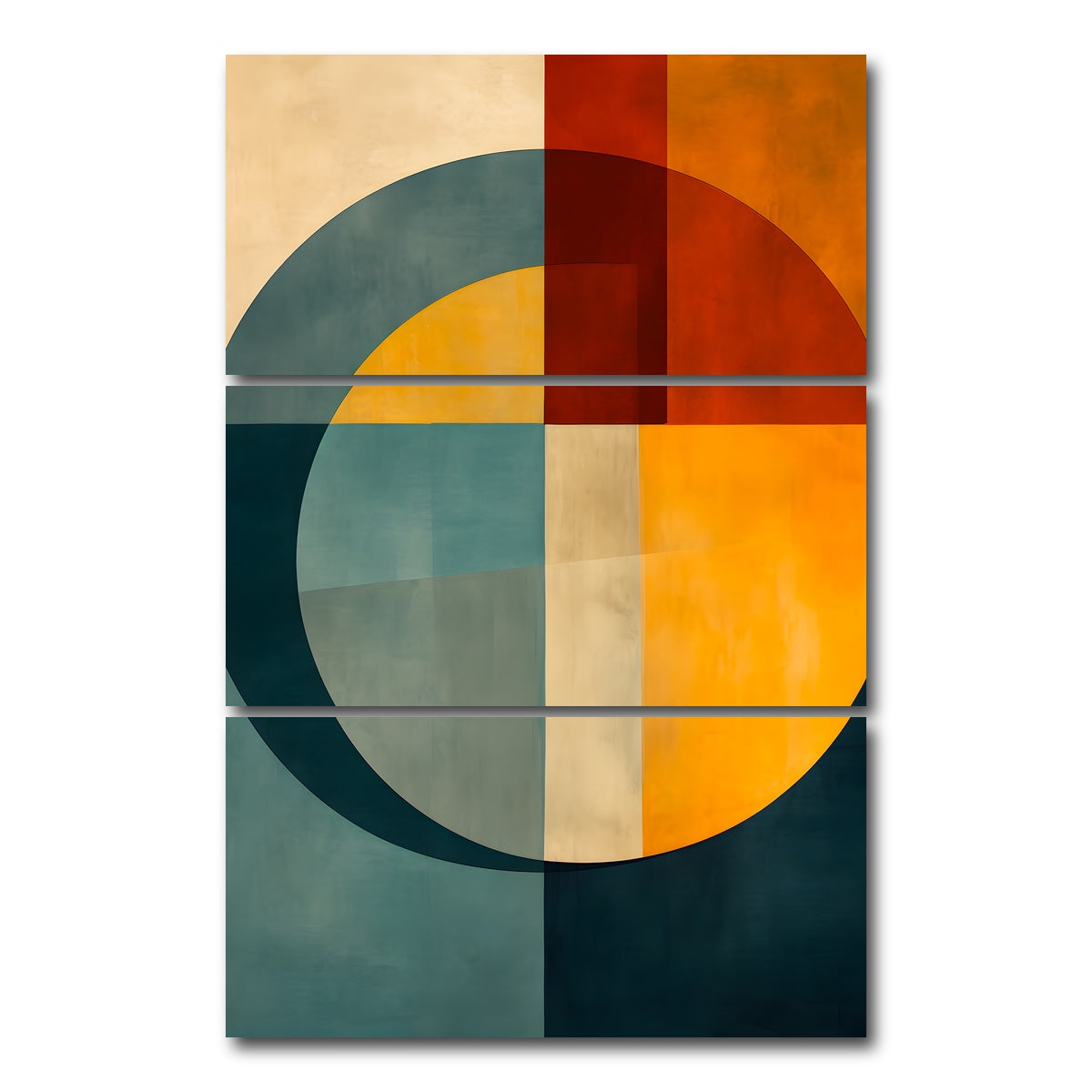 AUTO-MOCKUP WHITE | Abstract - Shapes series 8 | 3 Piece | Gallery Wrap Canvas | group=12x24_stacked