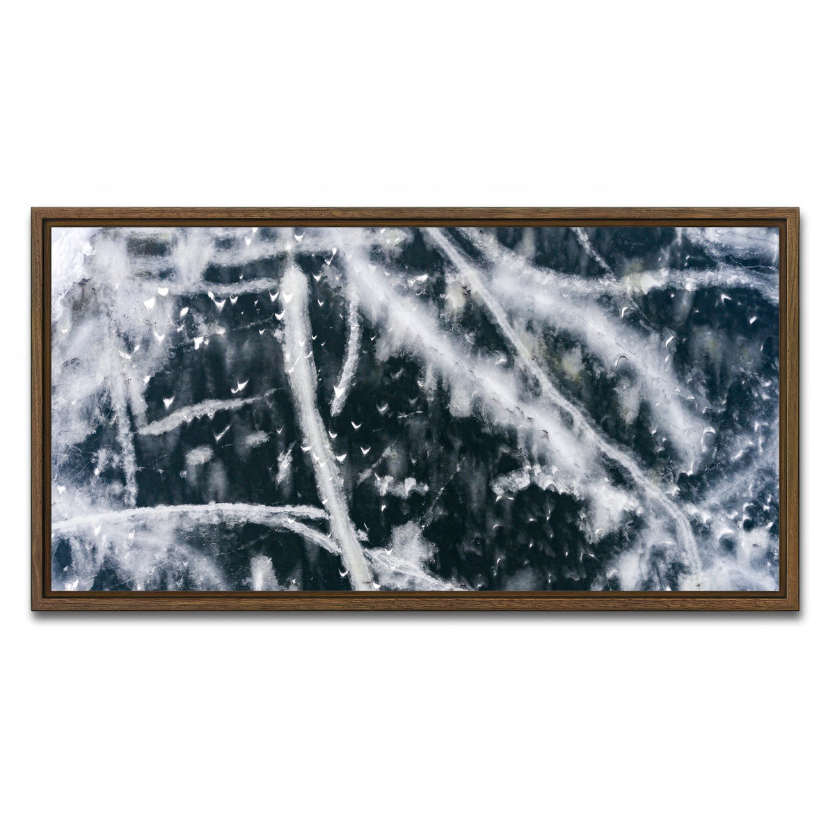 AUTO-MOCKUP WHITE | Abstract Aerial | 1 Piece | Walnut Framed Canvas | group=2x1