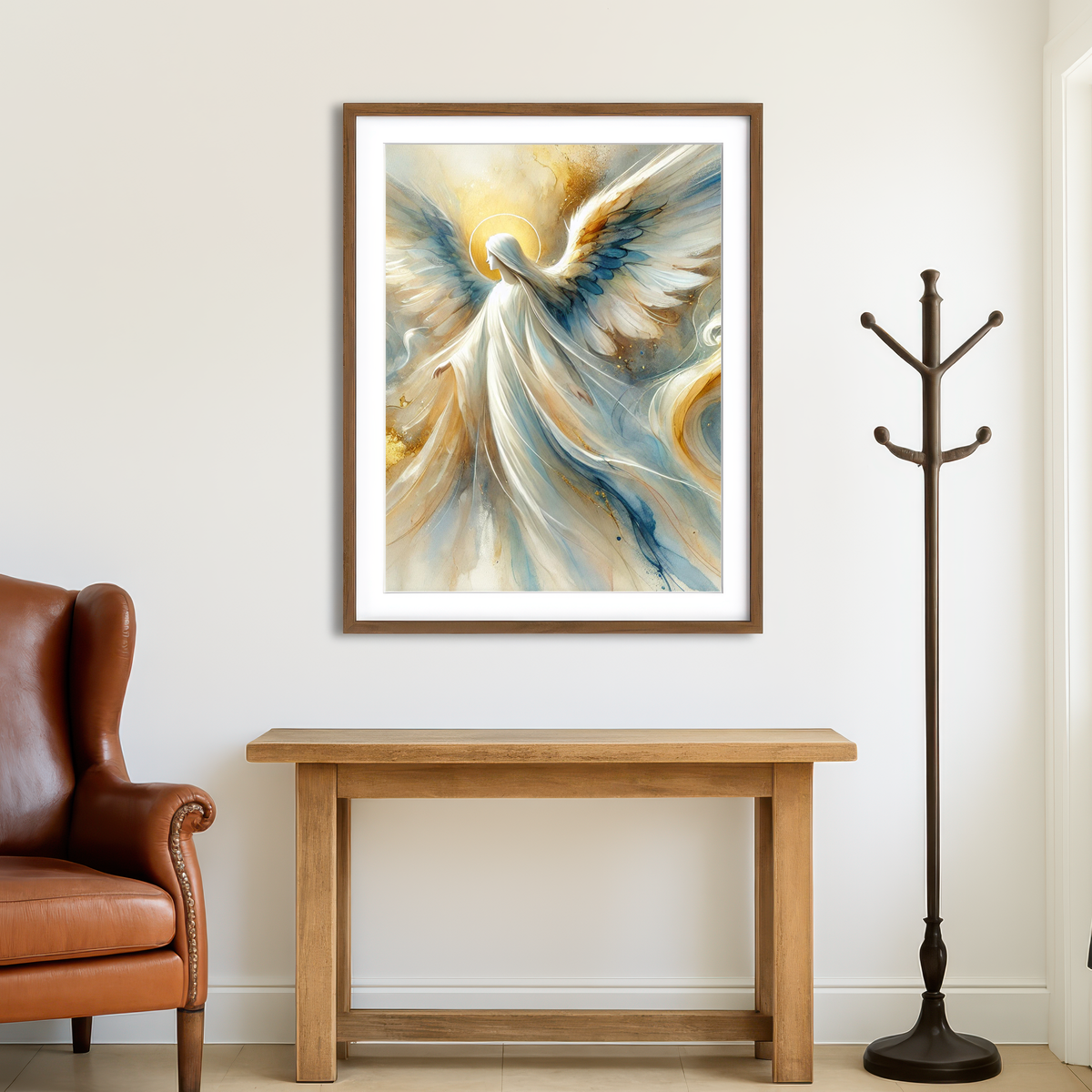 AUTO-MOCKUP ROOM | Abstract Angel Wall Art