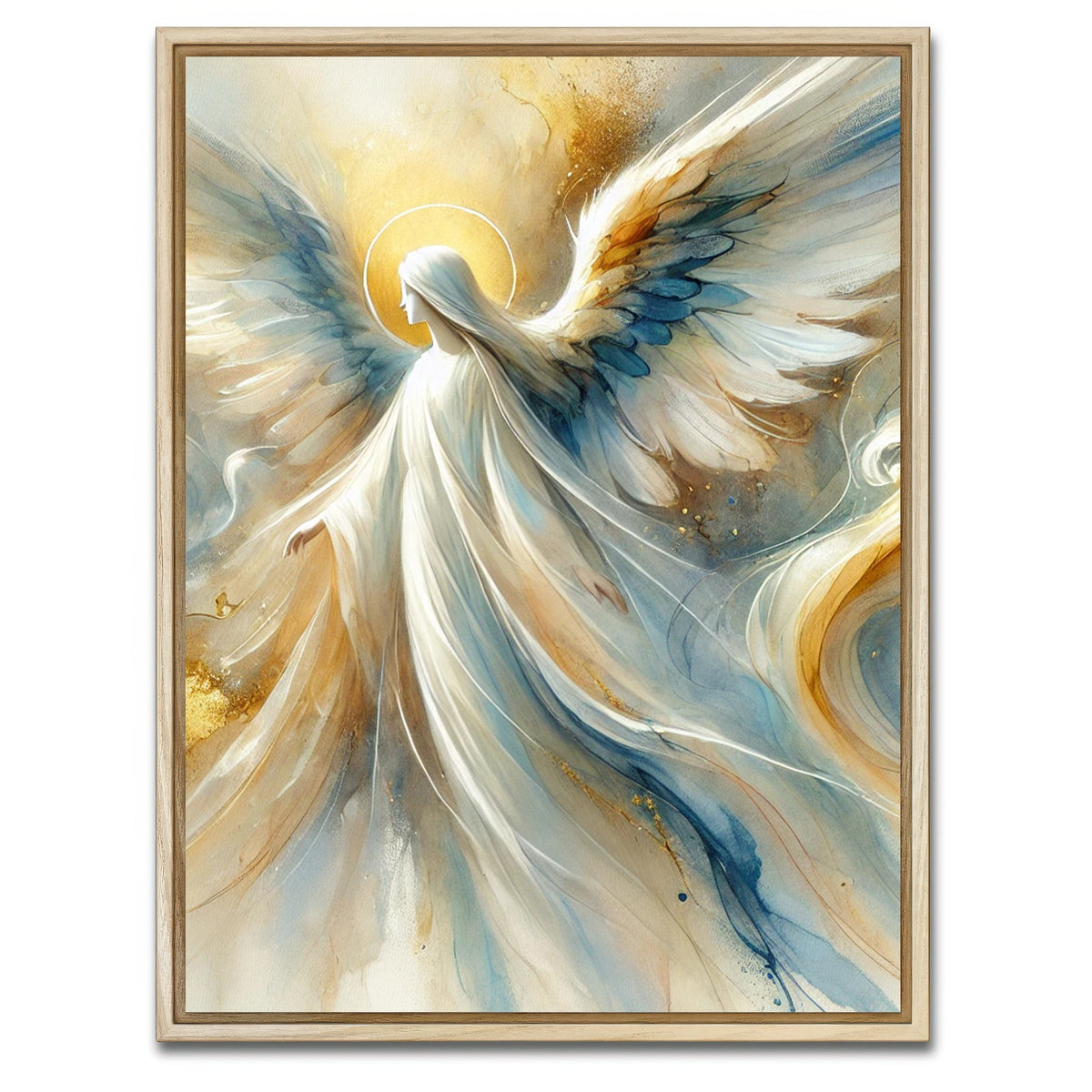 AUTO-MOCKUP WHITE | Abstract Angel | 1 Piece | Natural Framed Canvas | group=3x4