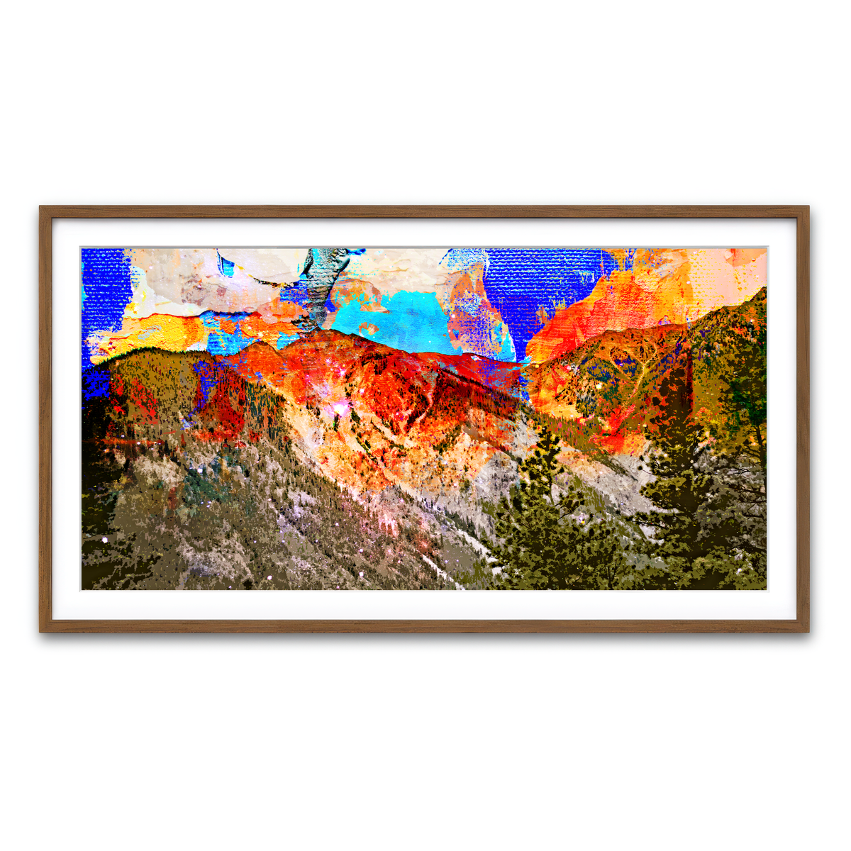 Framed Print 2x1 Walnut