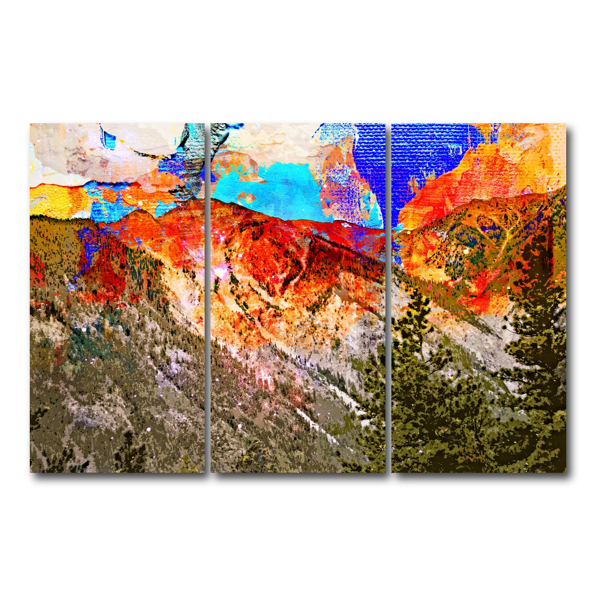 AUTO-MOCKUP WHITE | Abstract Antero | 3 Piece | Gallery Wrap Canvas | group=12x24